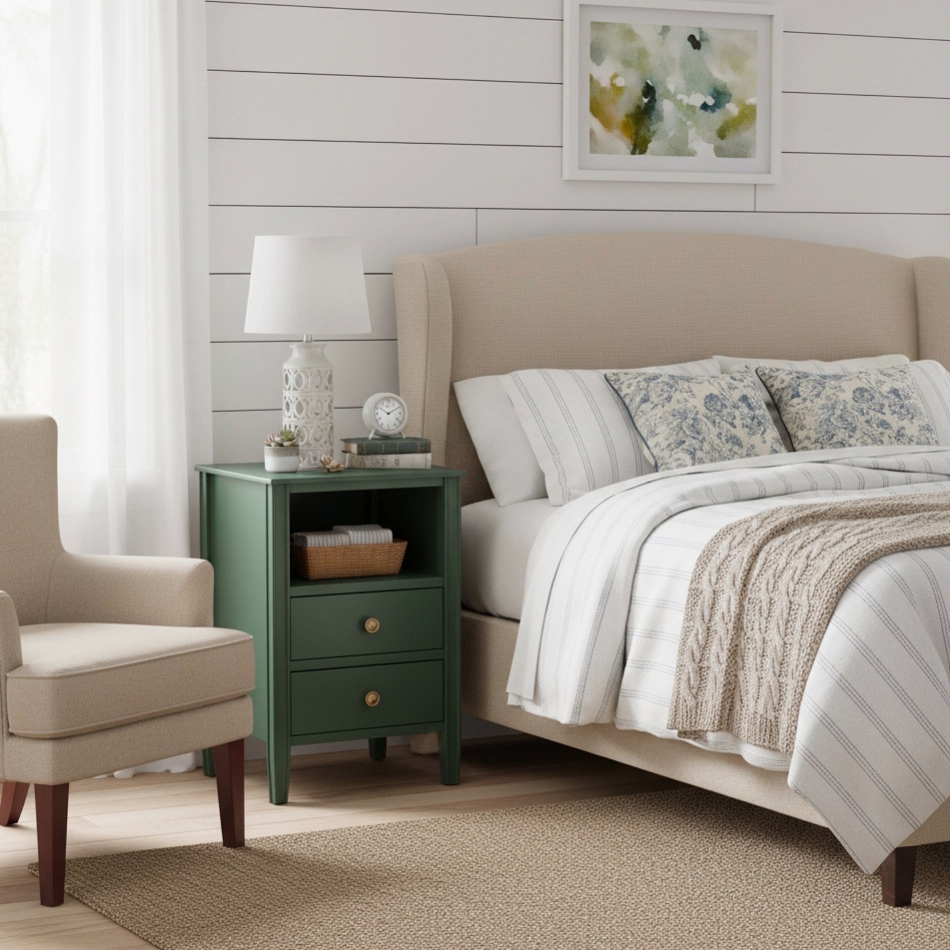 Winston 2-Drawer Storage Nightstand