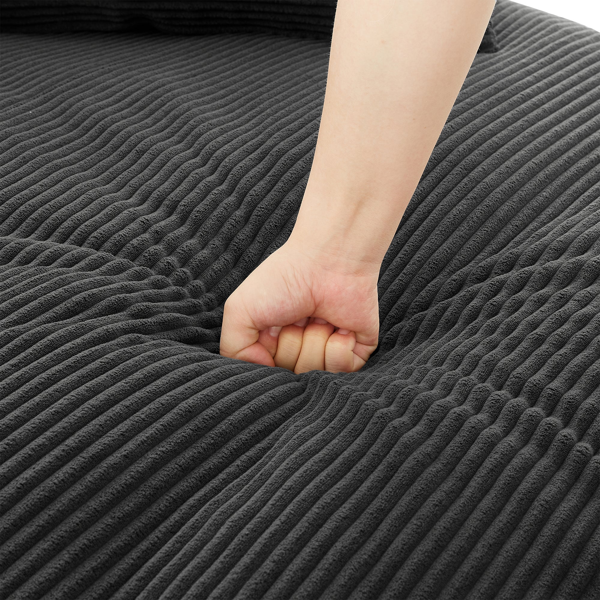 Corduroy 360° Swivel Accent Barrel Chair with 3 Removable Pillows