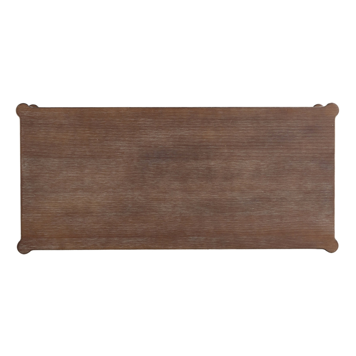 Rustic Brown Wood Coffee Table with Turned Spiral Legs