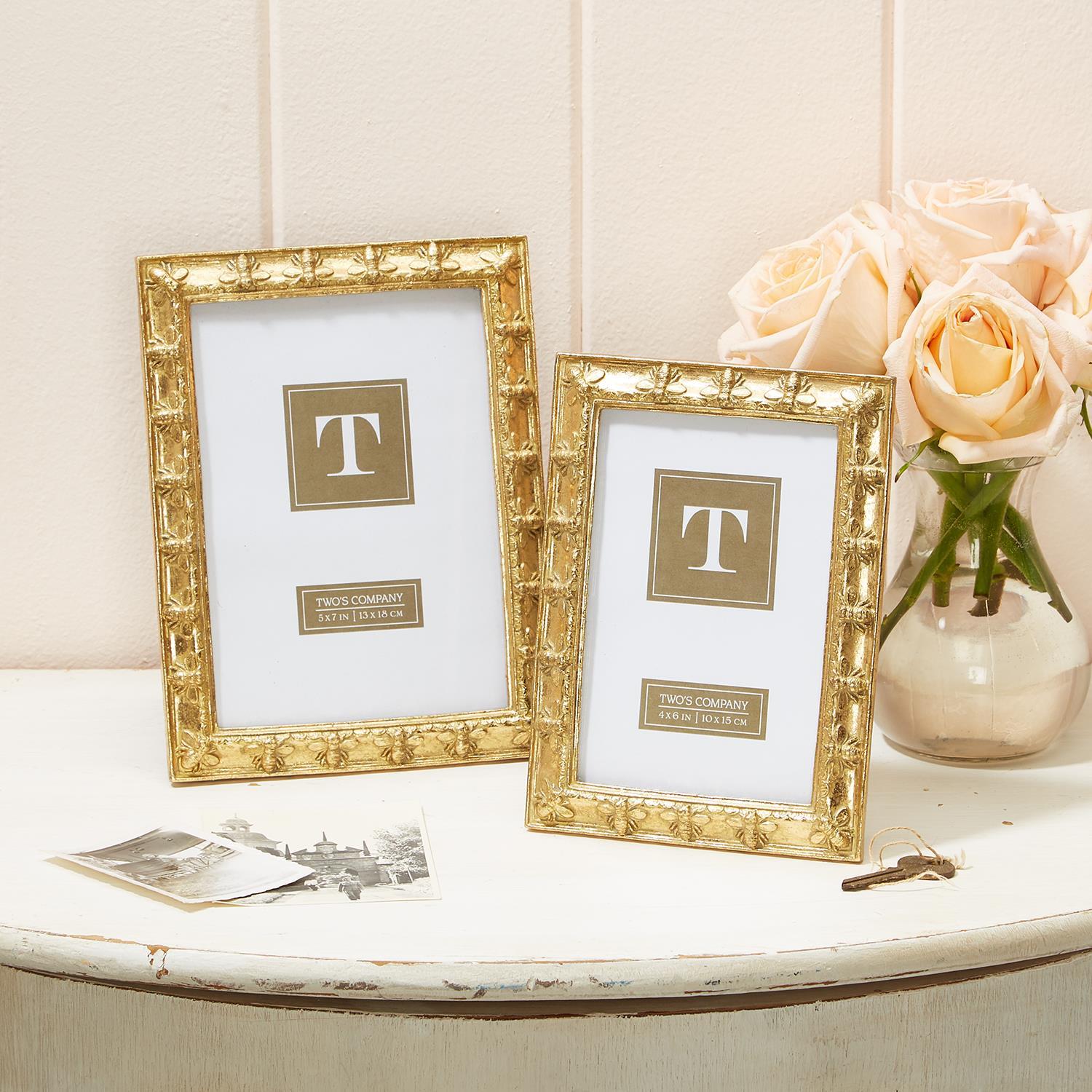 Golden Bee Photo Frame, Set of 2
