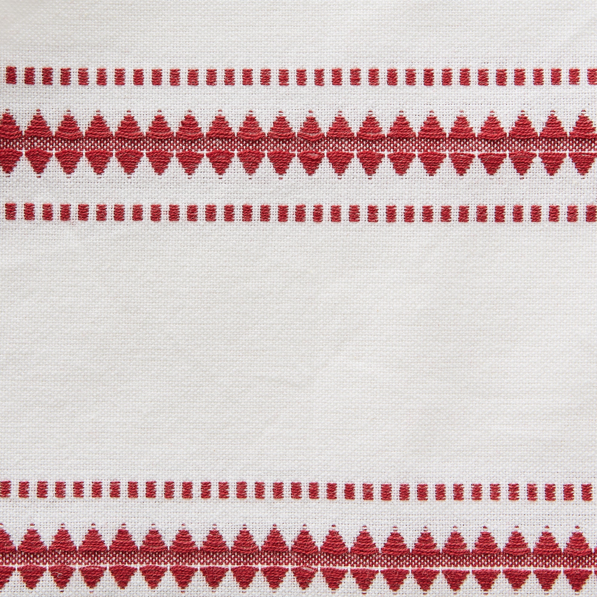 Barn Red Zig Dobby Stripe Table Runner 14X108 - Table Runners