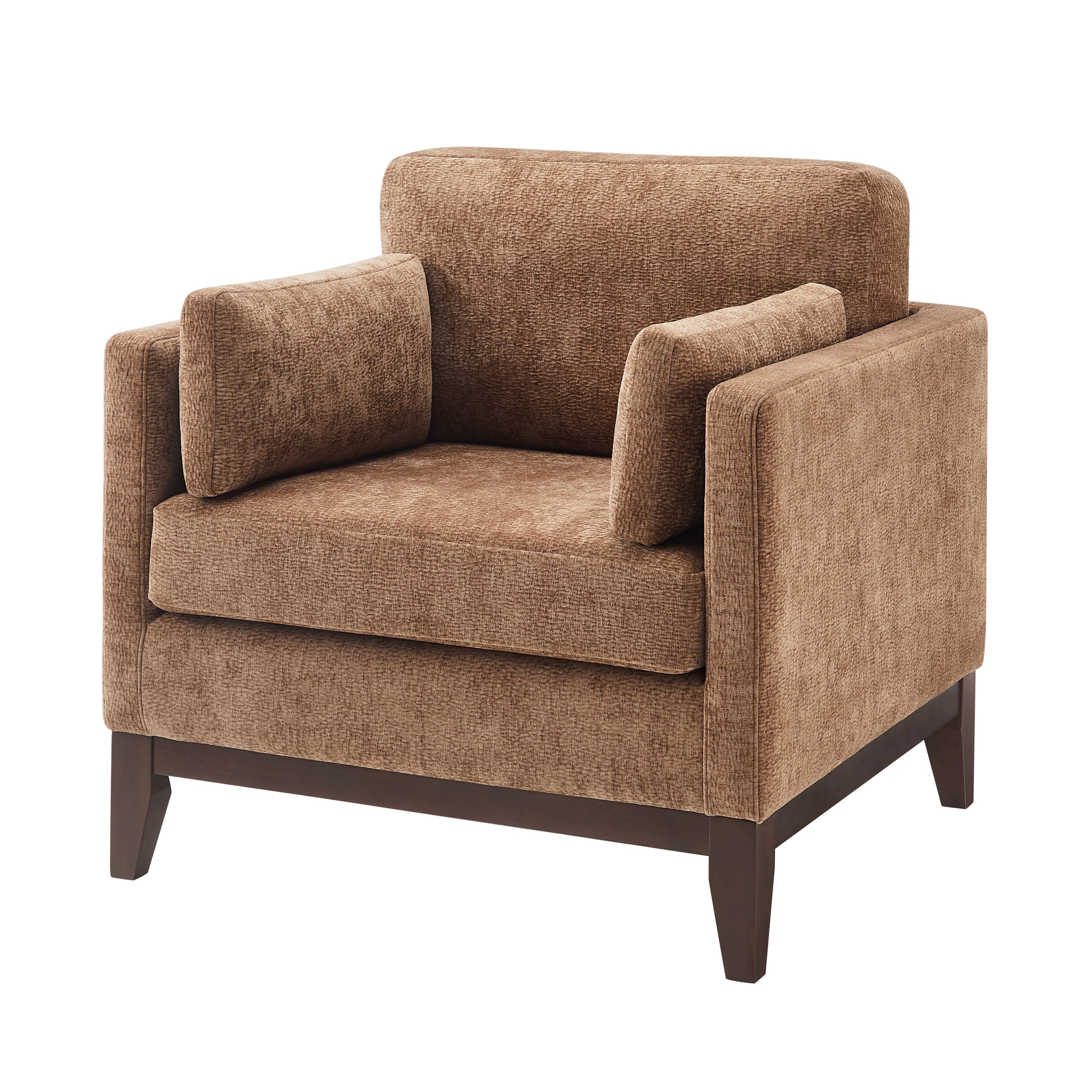 Chios Modern Arm Chair with Walnut Frame