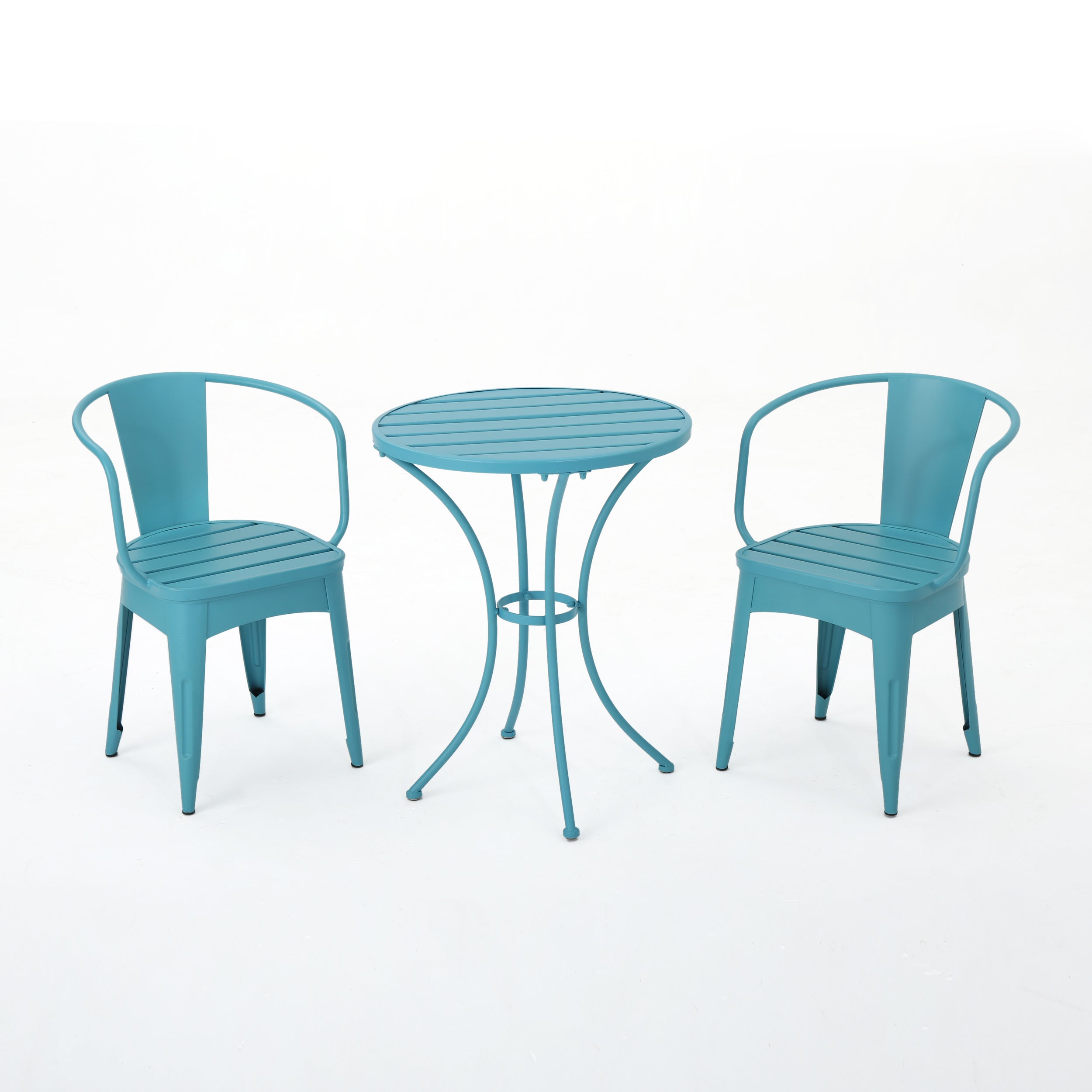 Colman 3-Piece Iron Bistro Set with Table and 2 Chairs