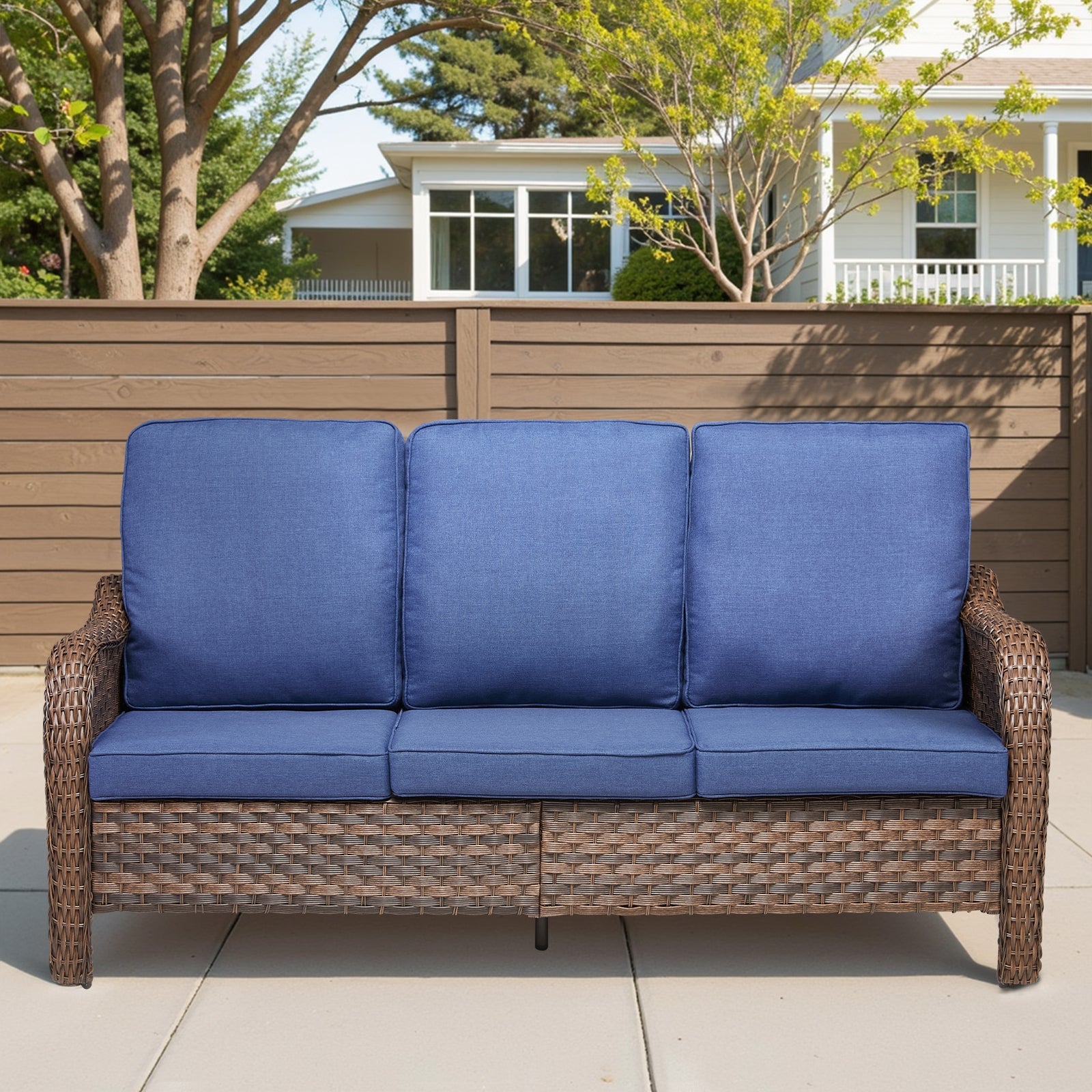 Marlowe Wicker Outdoor 3 Seat Sofa