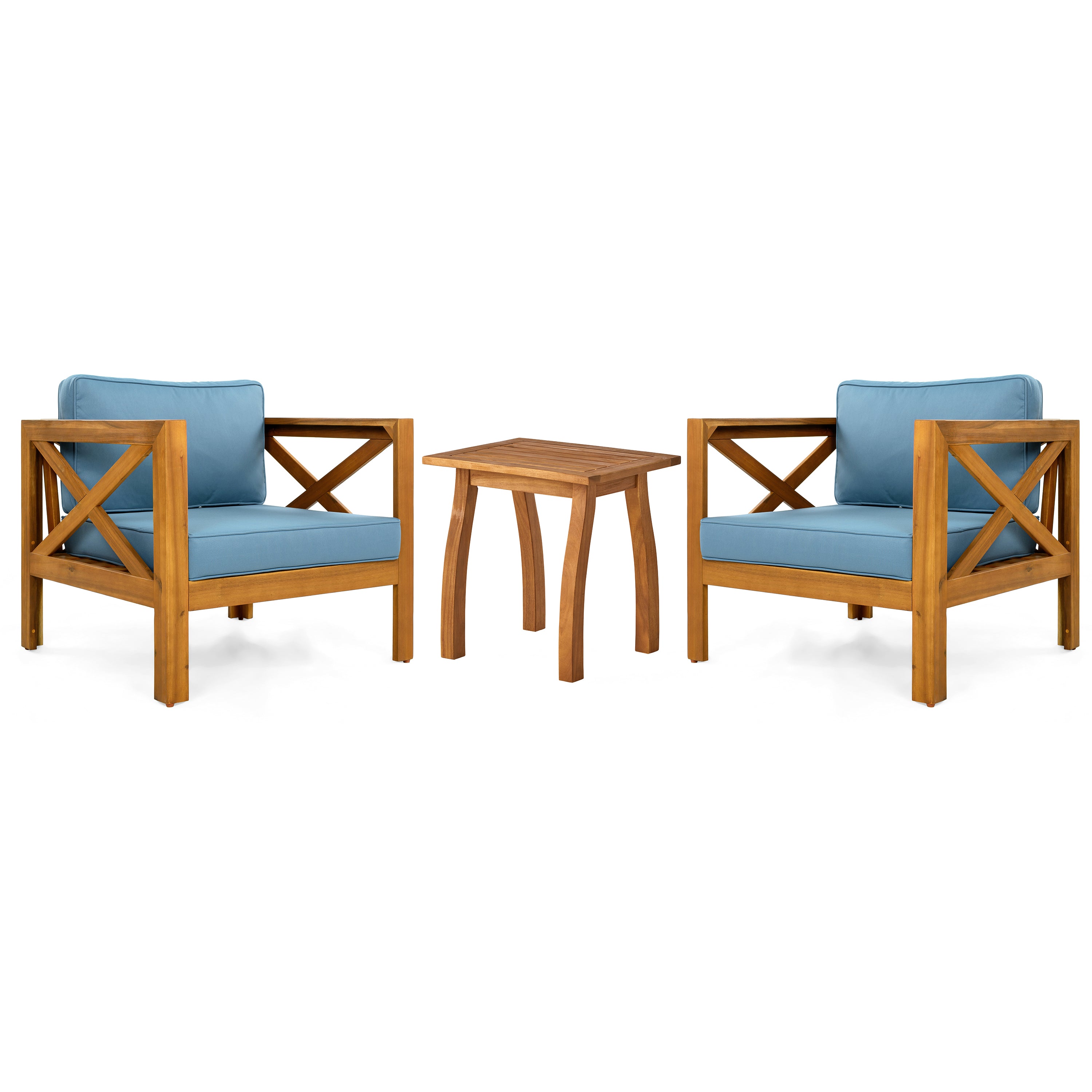 Brava Outdoor 3-Piece Patio Conversation Set