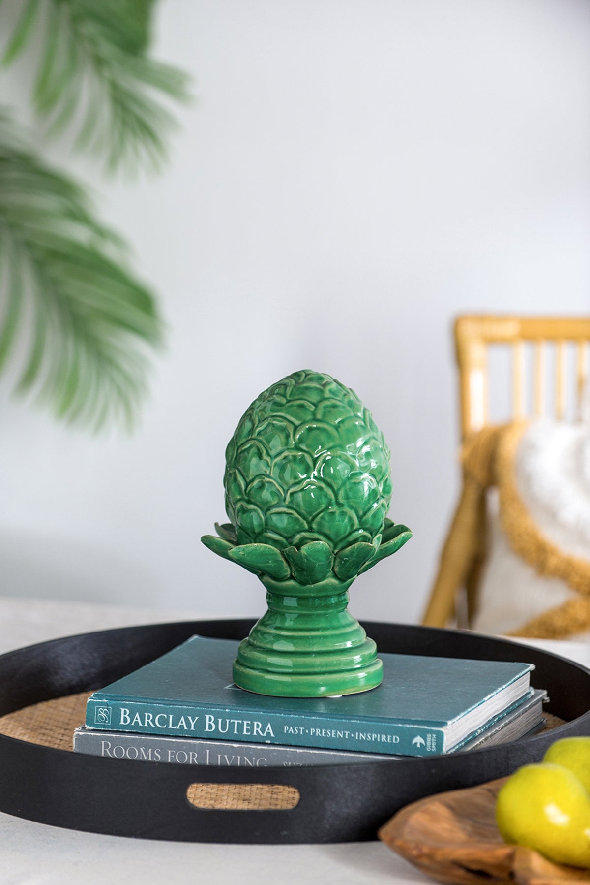 Helsa Ceramic Blooming Artichoke Accent