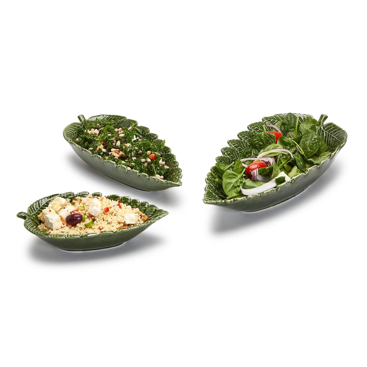 Fern Leaf Tid Bit Plates, Set of 3