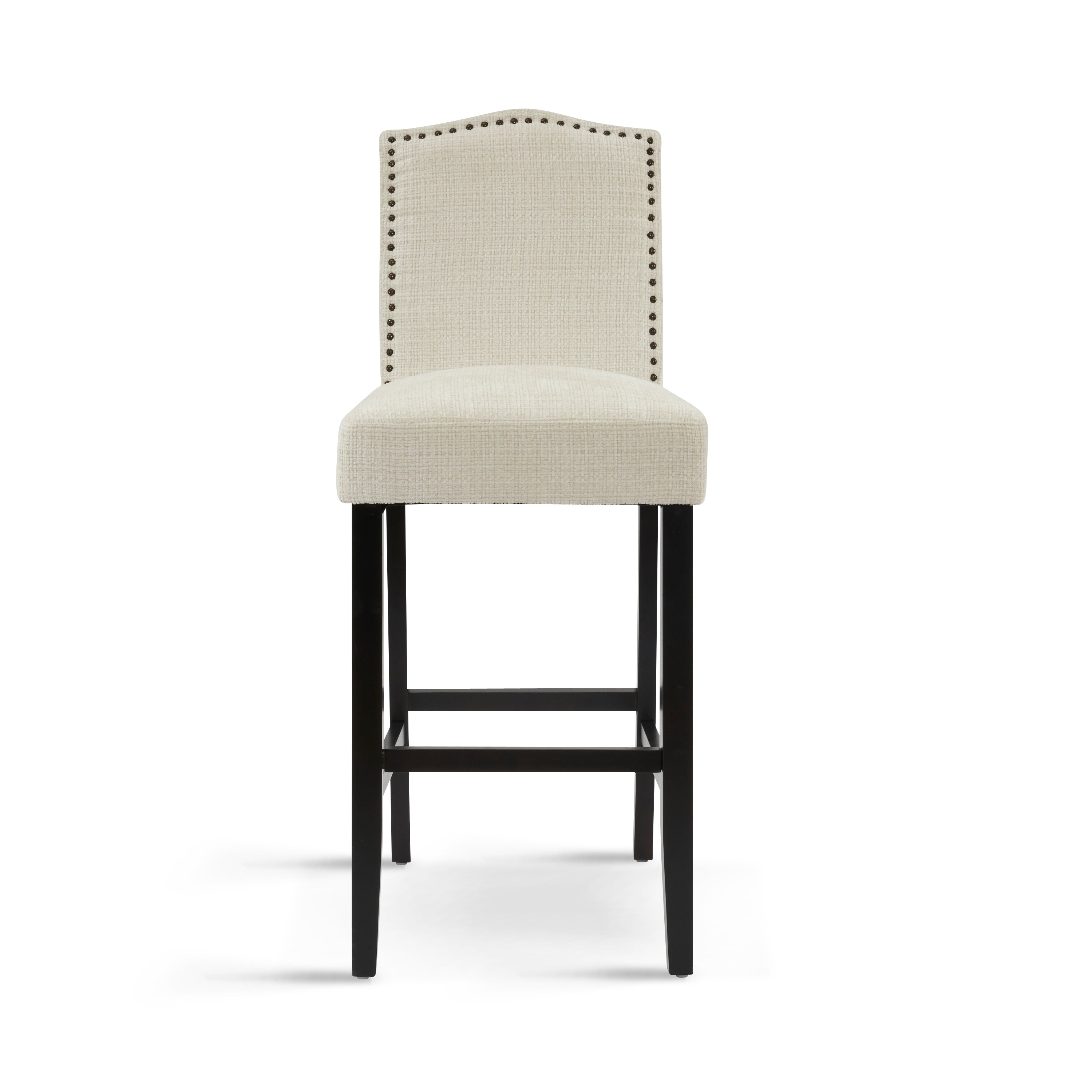 Upholstered Counter Stools with Rubberwood Legs
