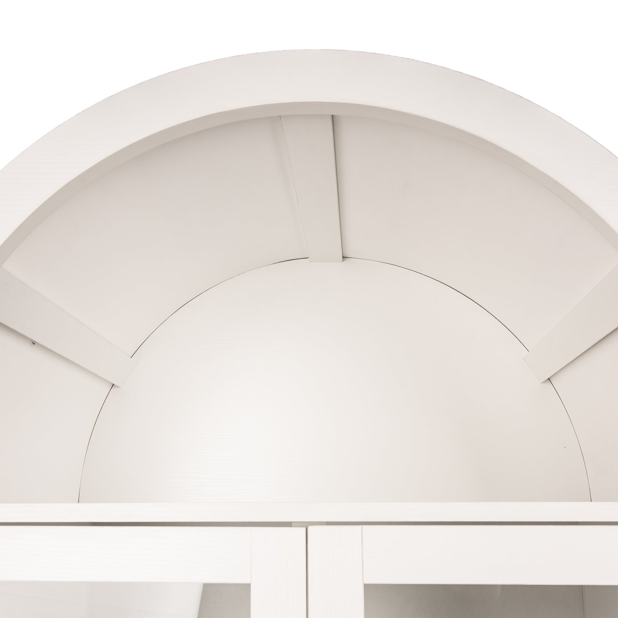 Farmhouse Arched Strage Cabinet with Glass Doors