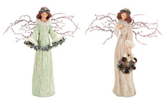 Holiday-Angel-Figurine-with-Branch-Wings-(set-of-2)-Beige-Christmas-Decor