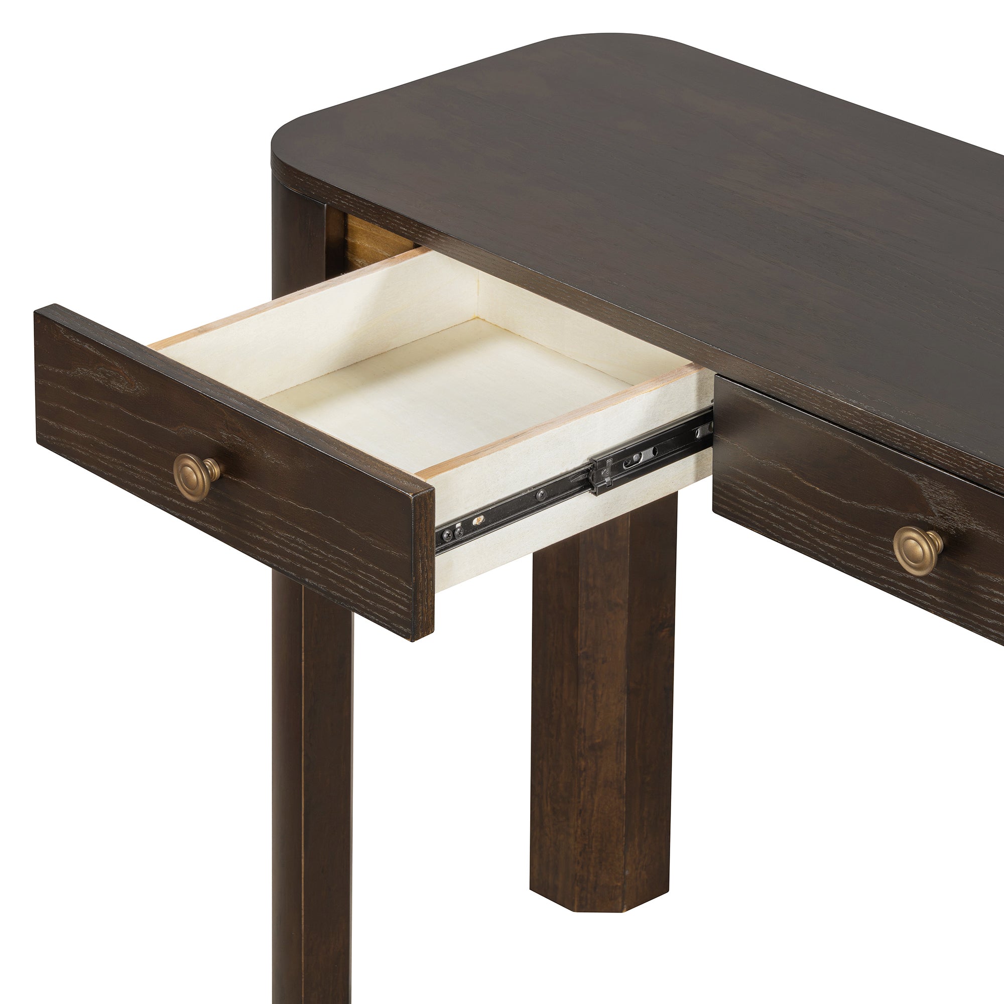 Rustic Console Table with Curved Corners