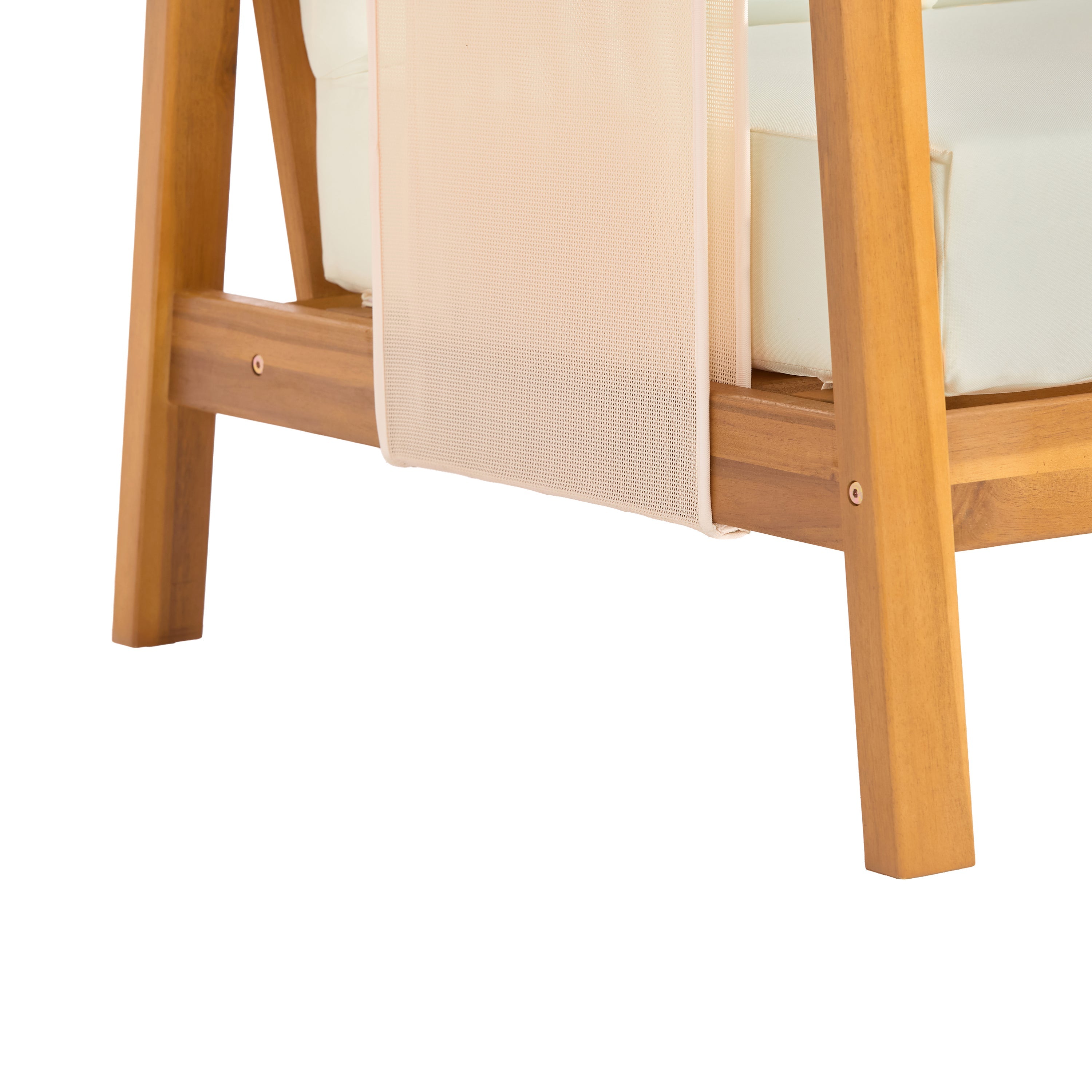 Khali Outdoor Club Chair with Acacia Wood Frame
