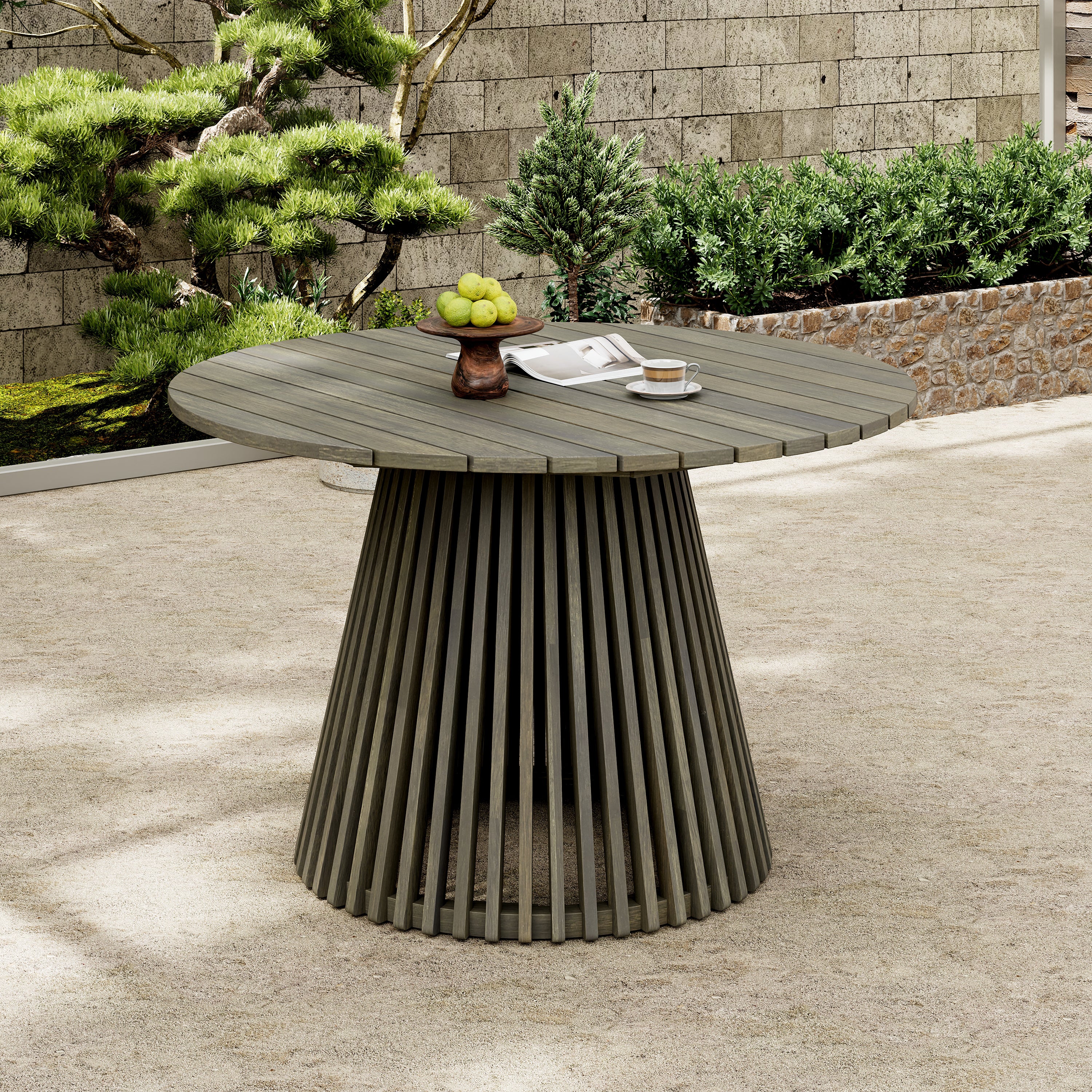 Tidewell Outdoor Acacia Wood Dining Table
