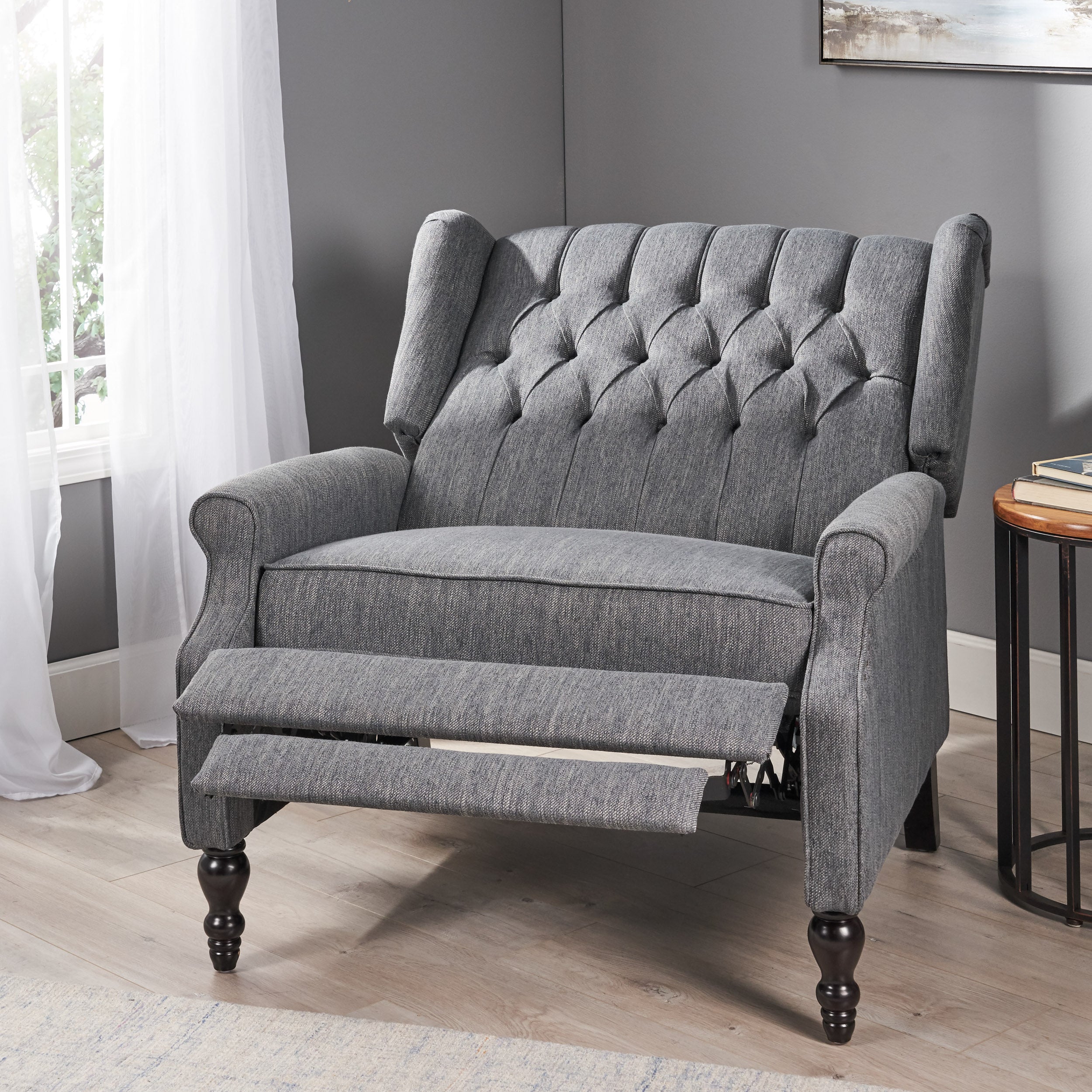 Oversized Wingback Tufted Recliner Accent Chair