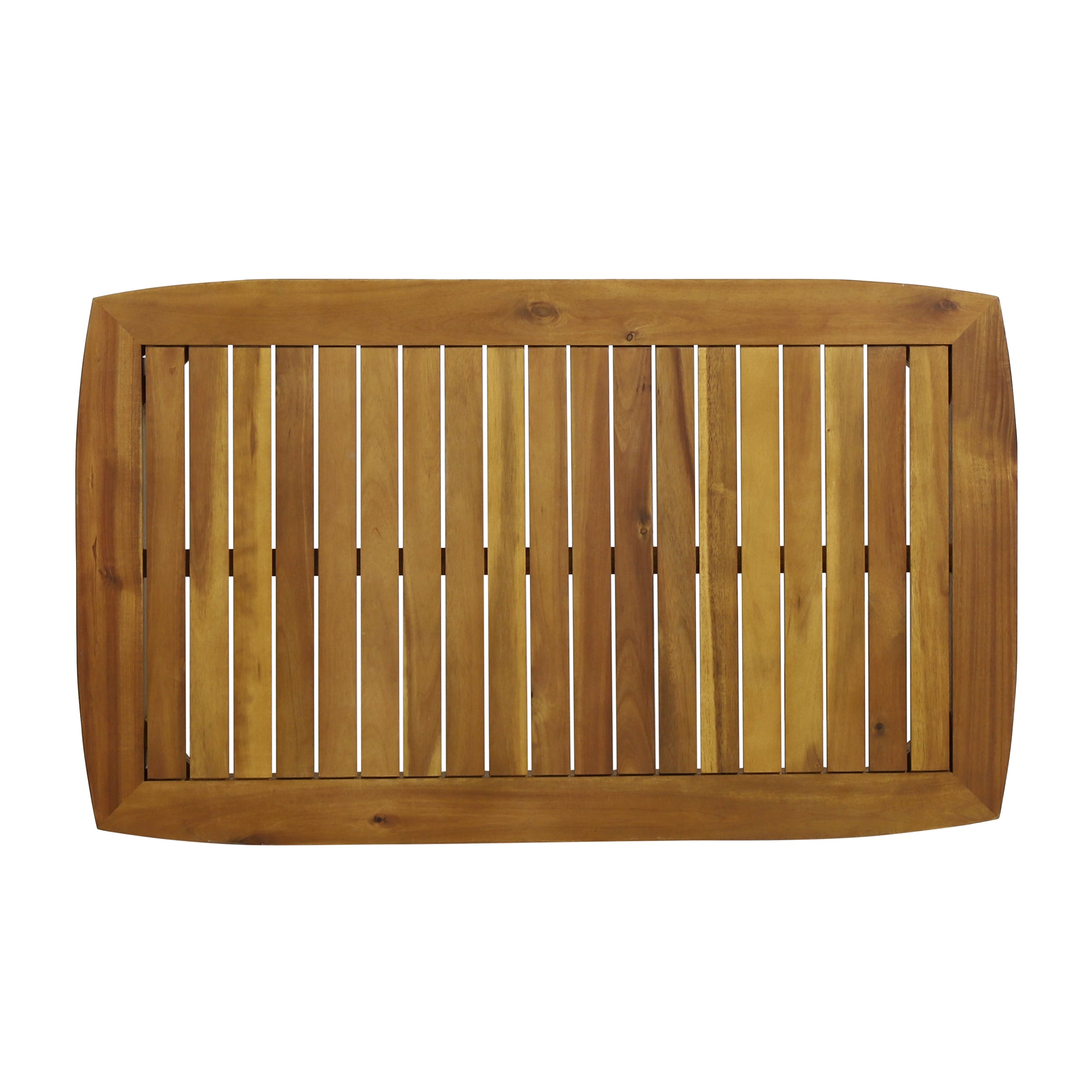 2-Piece Patio Set with Slatted Back Loveseat and Coffee Table