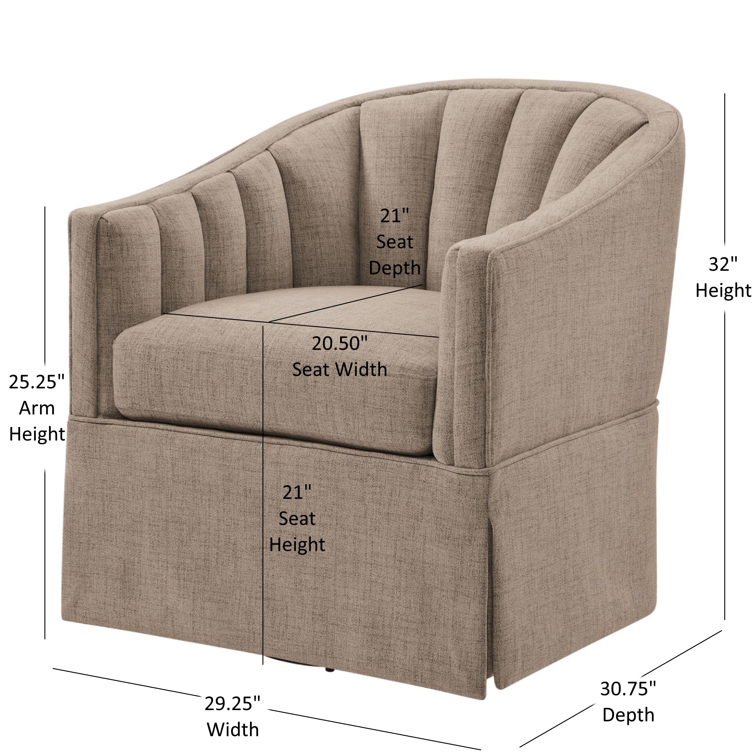 Skirted Swivel Accent Chair