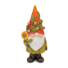 Harvest Gnome Figurine with Pumpkin and Sunflower (Set of 4)