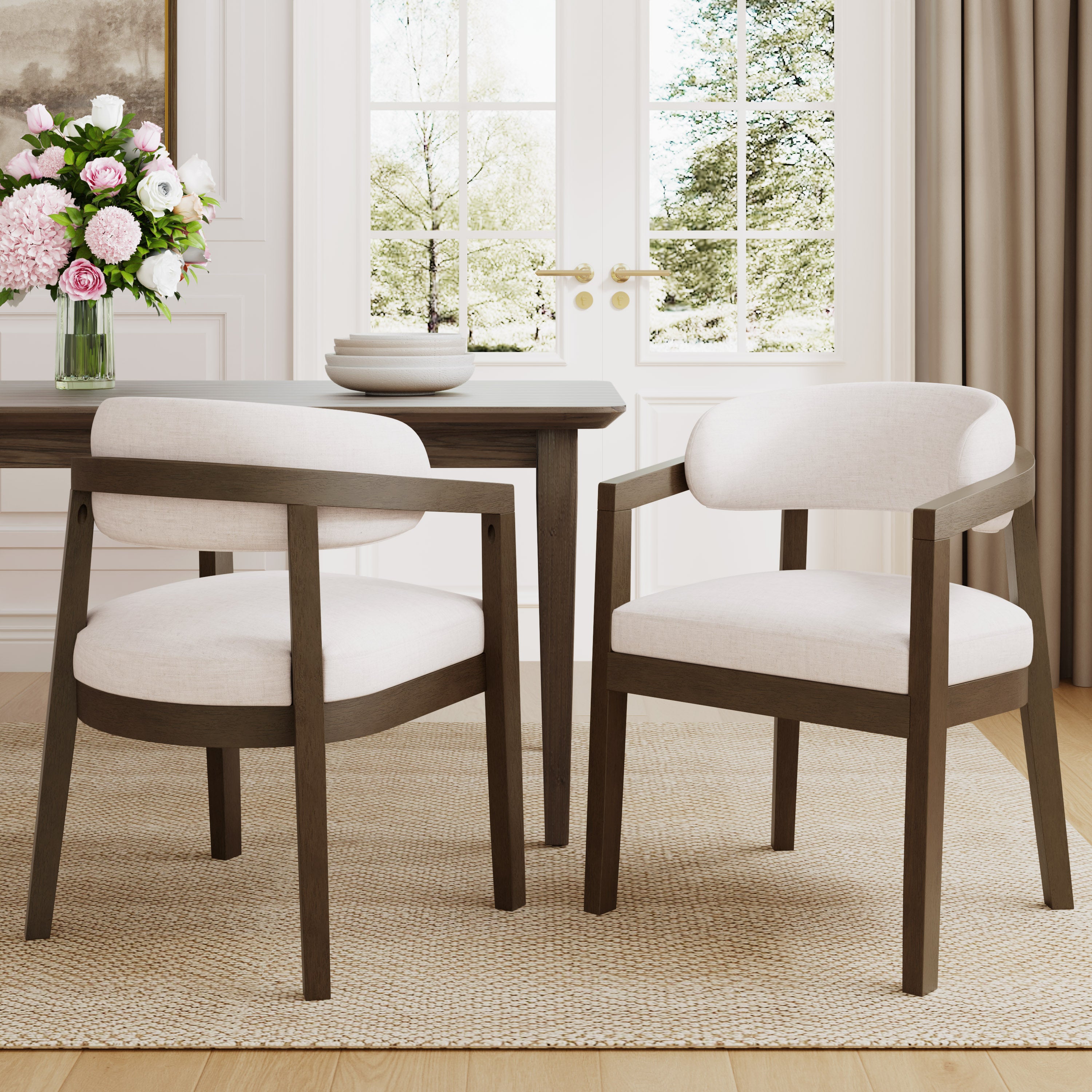 Whitfield U-Shaped Upholstered Dining Chair, Set of 2