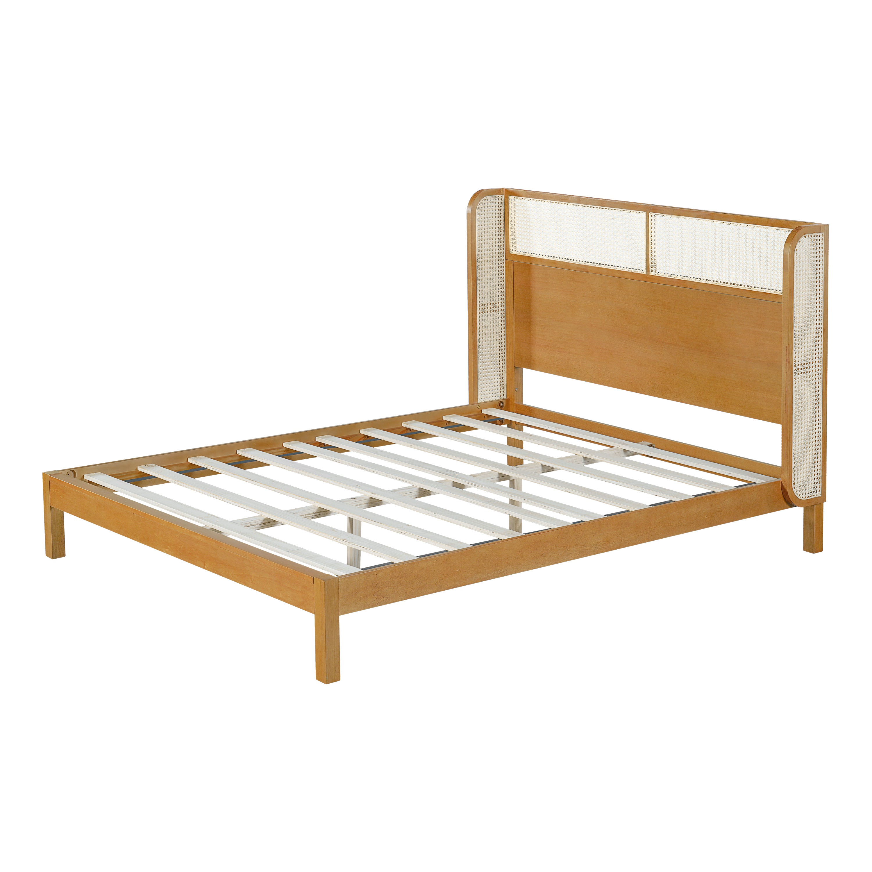 Premium Rubber Wood Platform Bed Frame