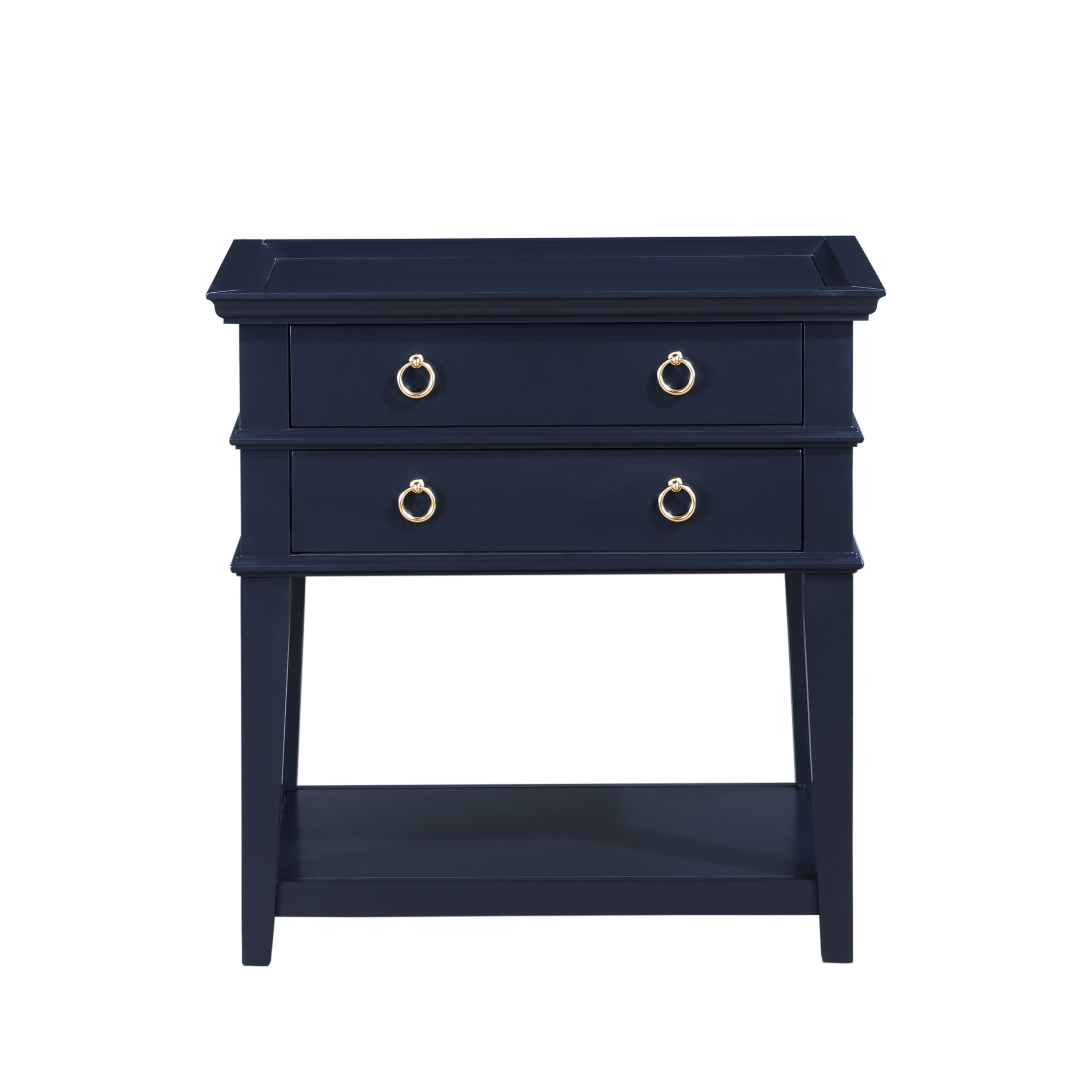 Carmona 2-Drawer Tray Top Nightstand
