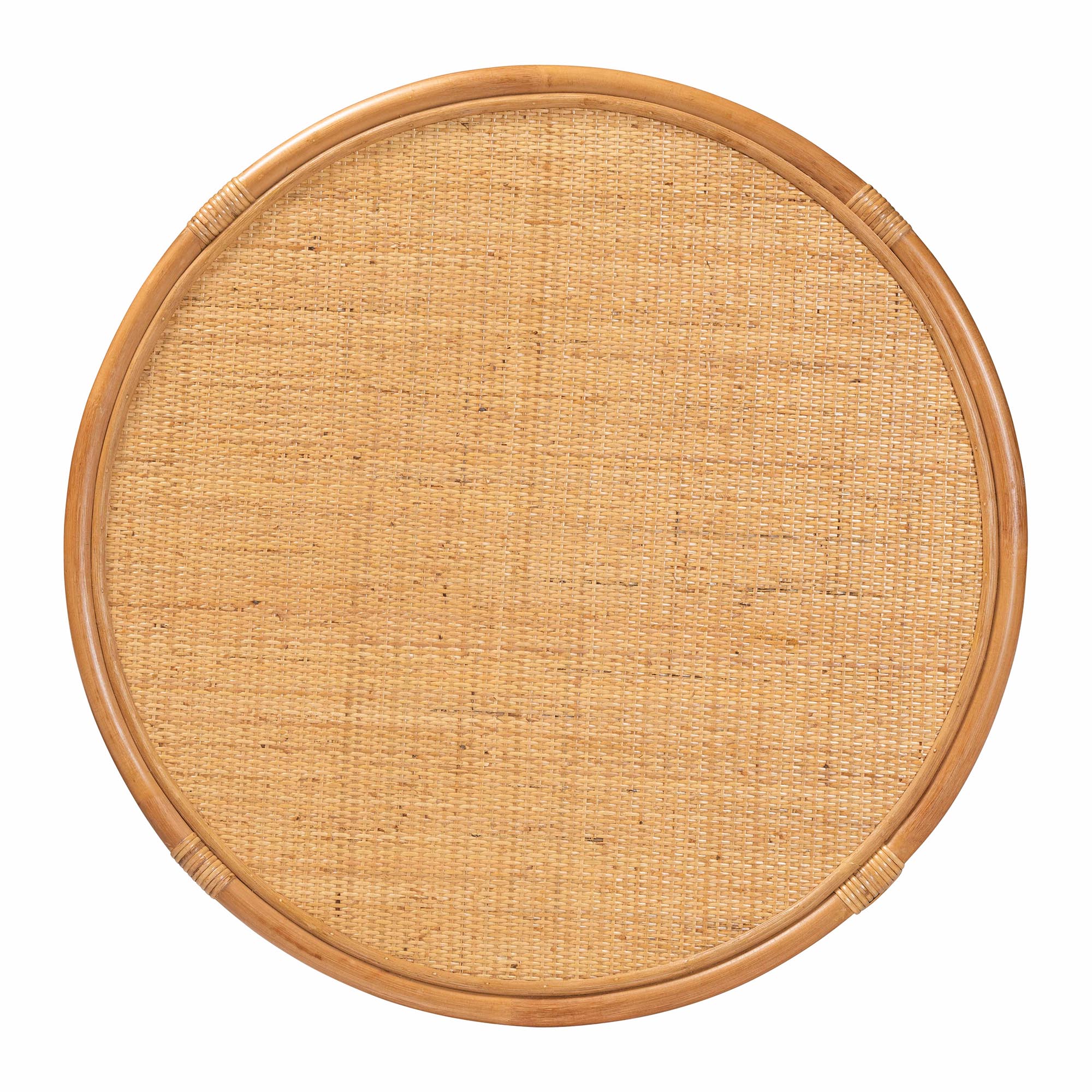 Modern Bohemian Natural Brown Rattan Coffee Table
