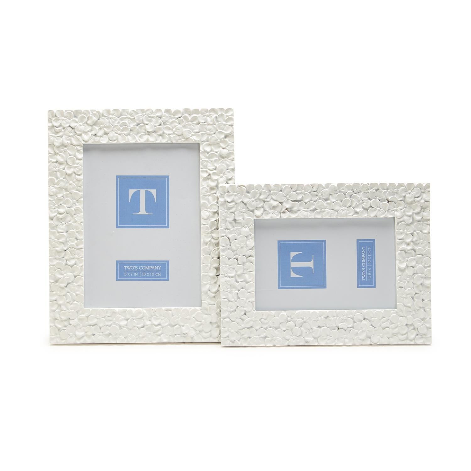 Hydrangea Flower Photo Frame, Set of 2