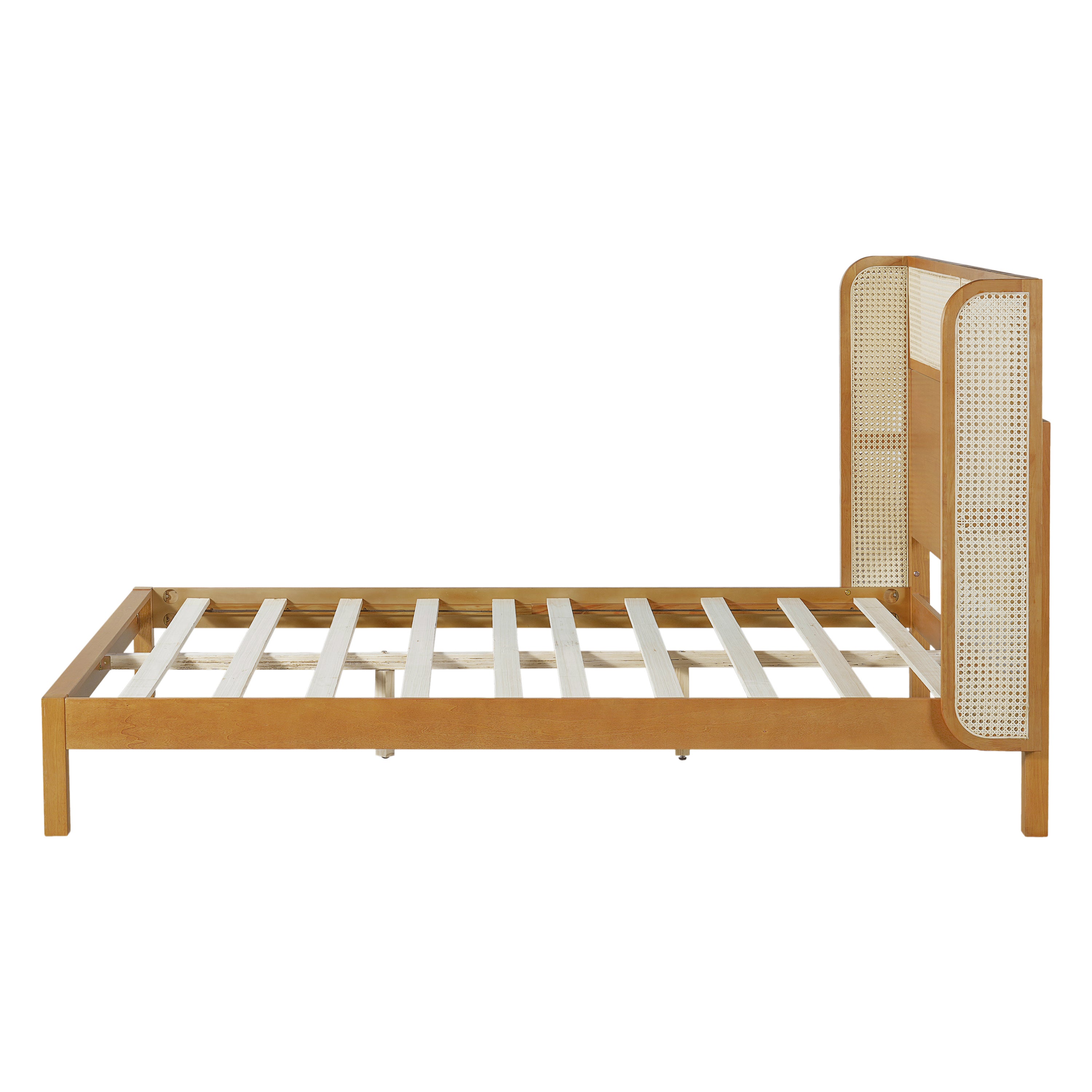 Premium Rubber Wood Platform Bed Frame