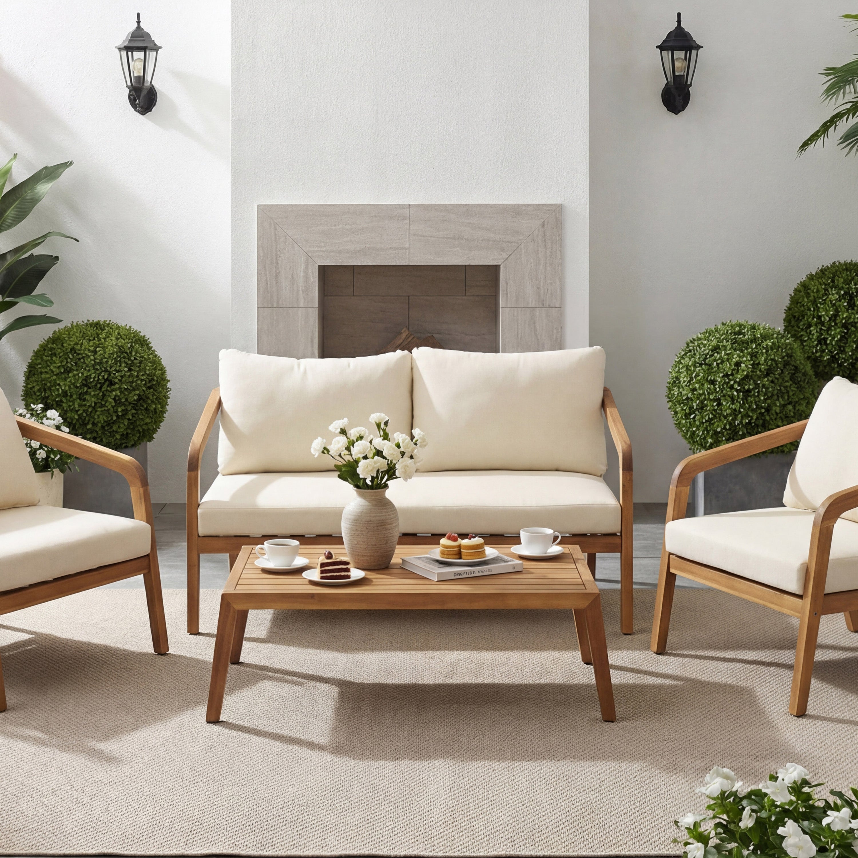 Carlile 2-Piece Outdoor Loveseat & Coffee Table Set