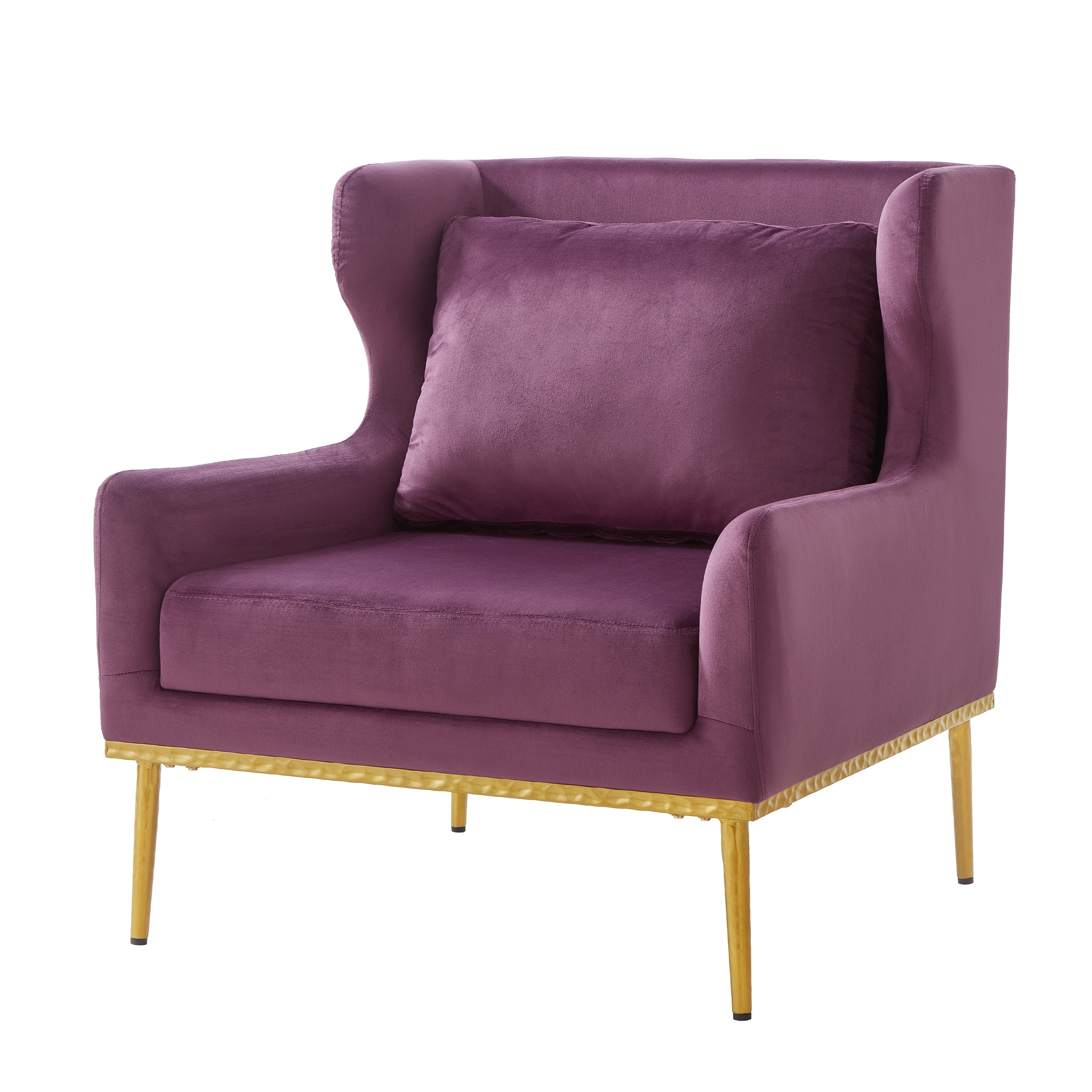Modern Armchair Velvet Accent Chair Reading Chair Single Sofa Chair for Living Room, Bedroom, or Reading Corner, Beige