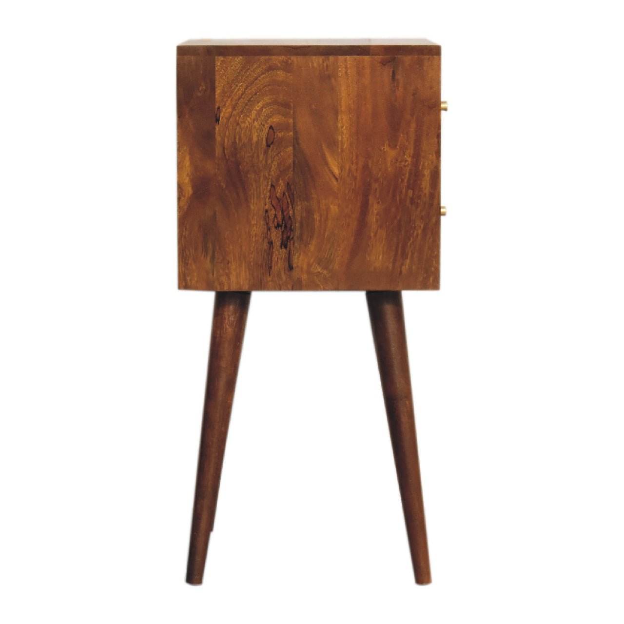 Bedside with 2 Drawers and Tapered Legs - Nightstands