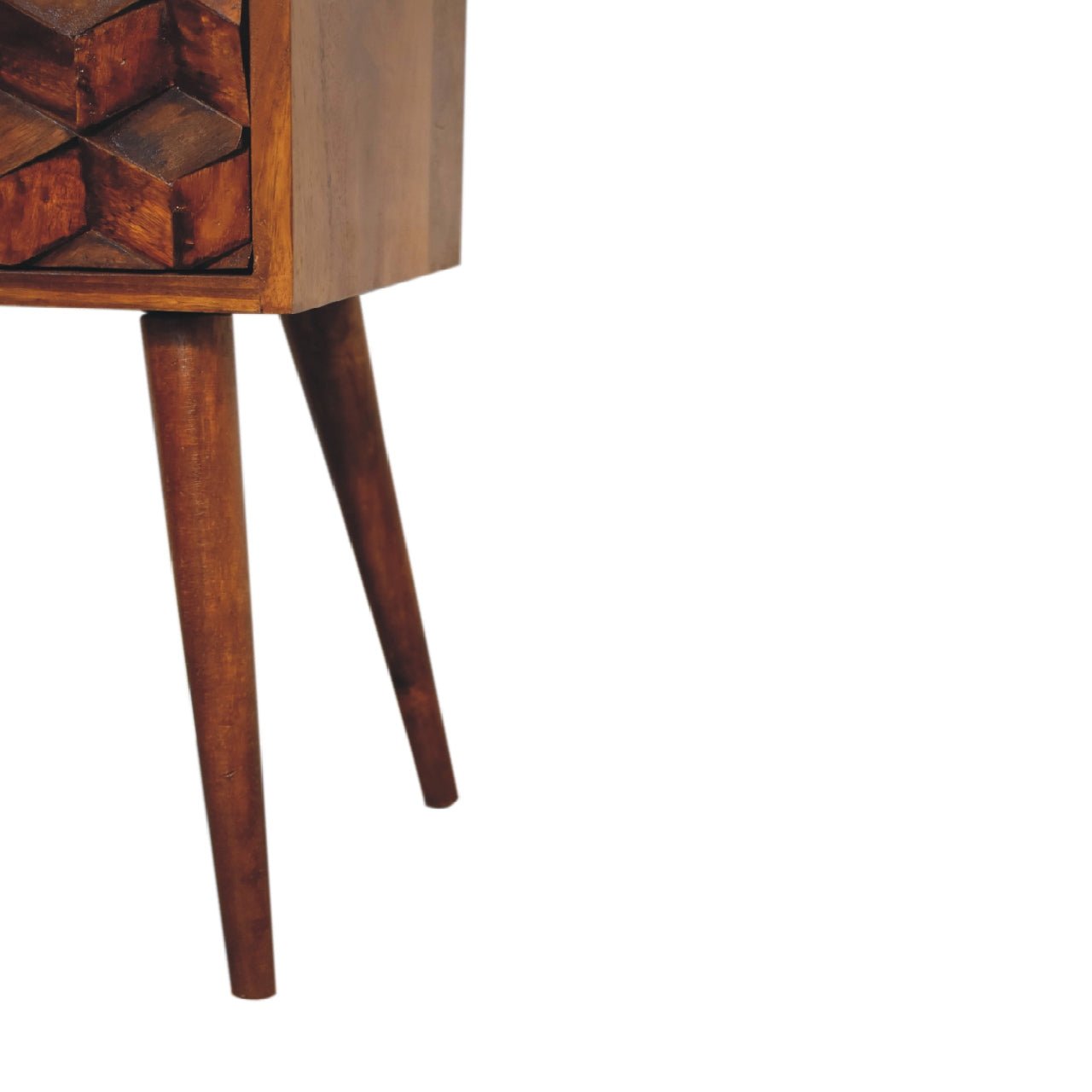Bedside with 2 Drawers and Tapered Legs - Nightstands