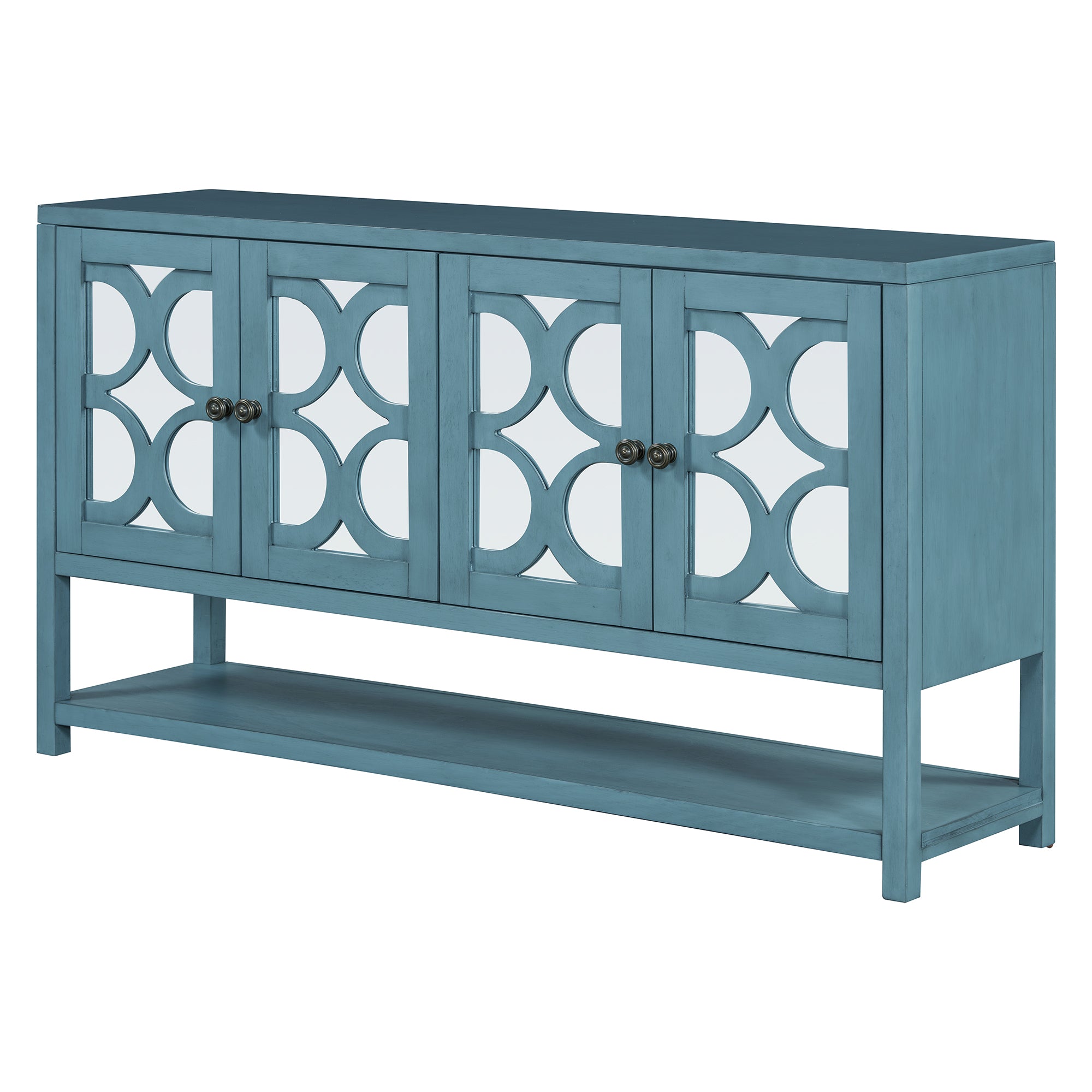 Mirrored Door Console Table
