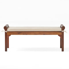 Bench with Cushion and Acacia Wood Frame - Benches