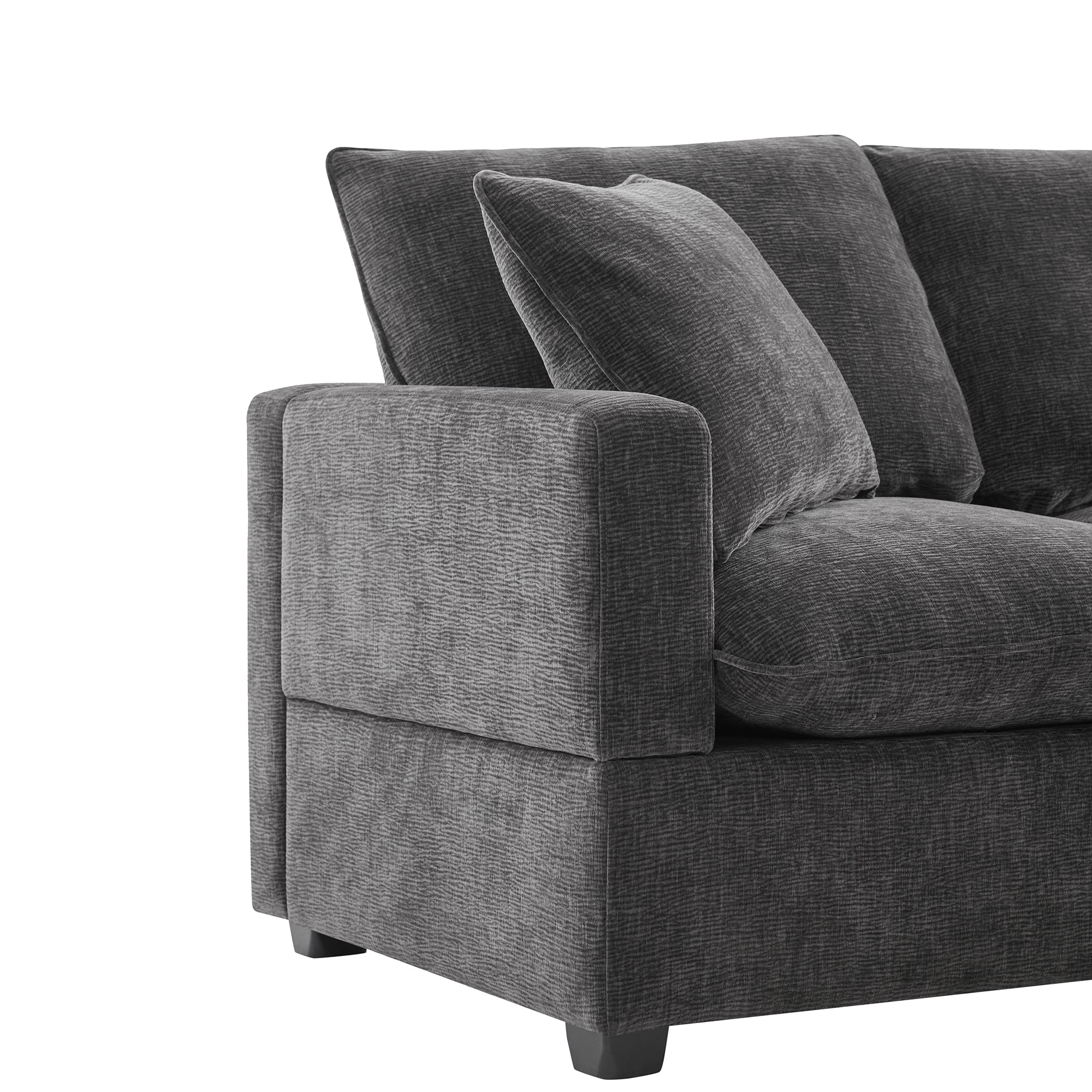 Chenille Modular L-Shape Sofa, Seats 5