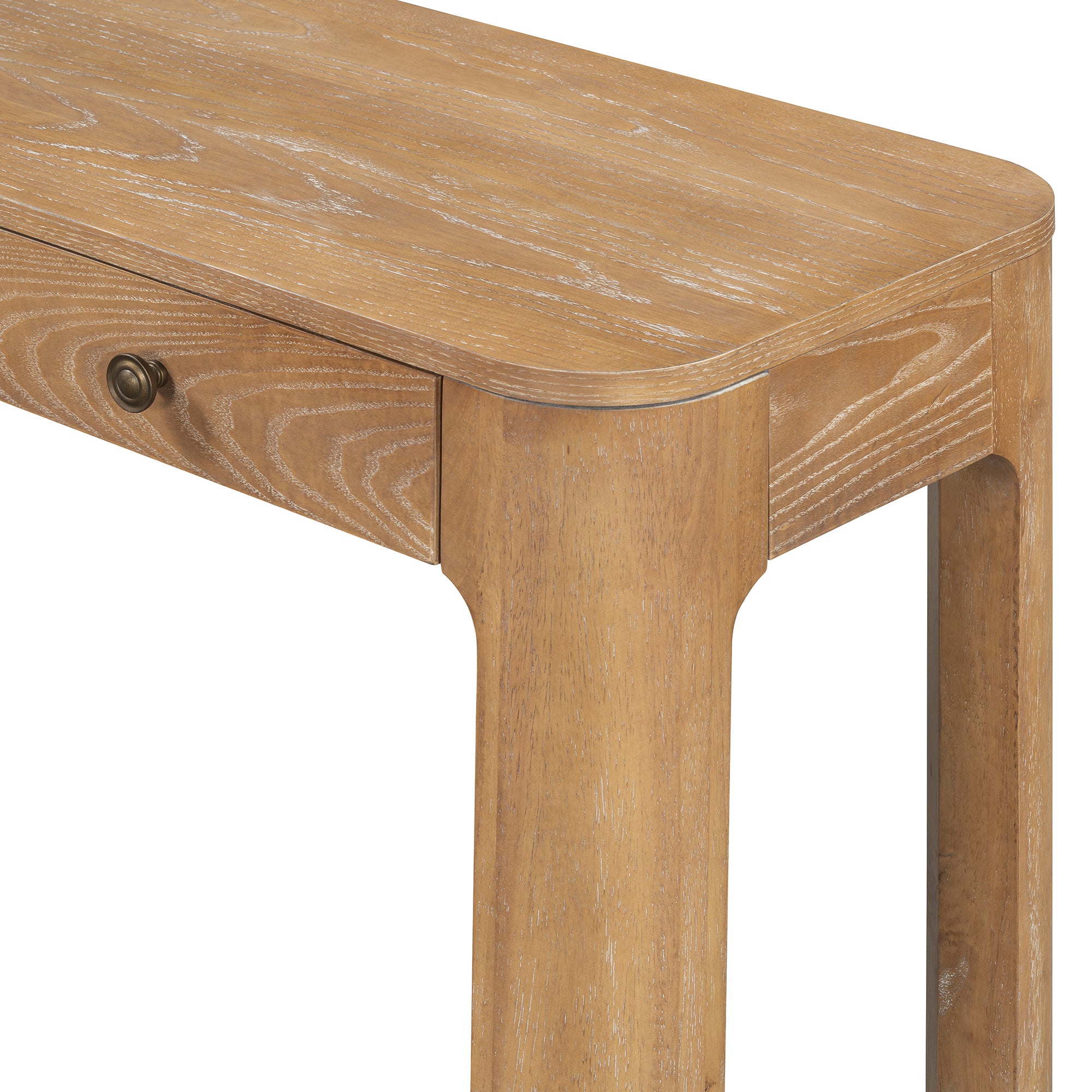 Rustic Console Table with Curved Corners