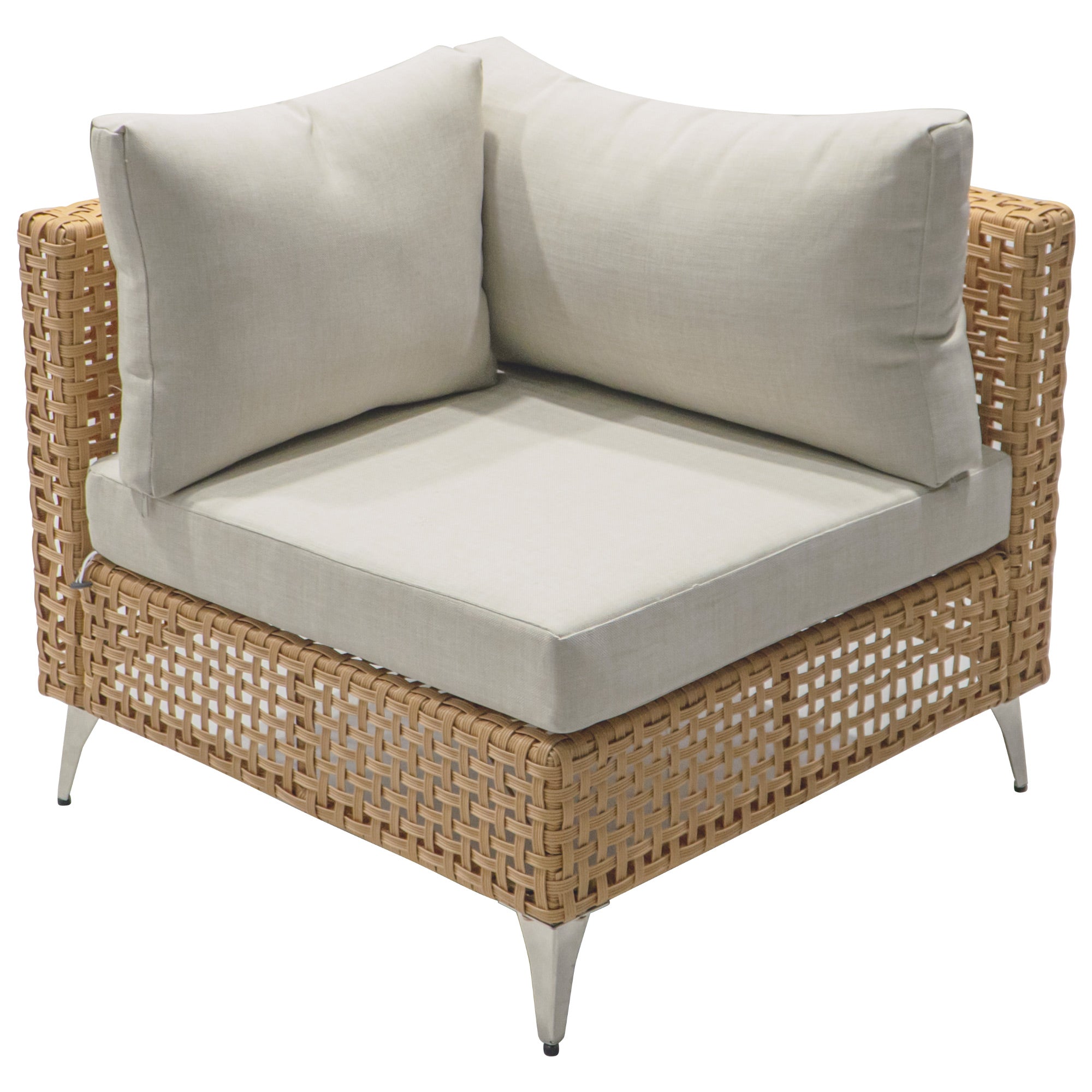 7-Piece Outdoor Wicker Sectional Sofa with Water Resistant Cushions and Coffee Table