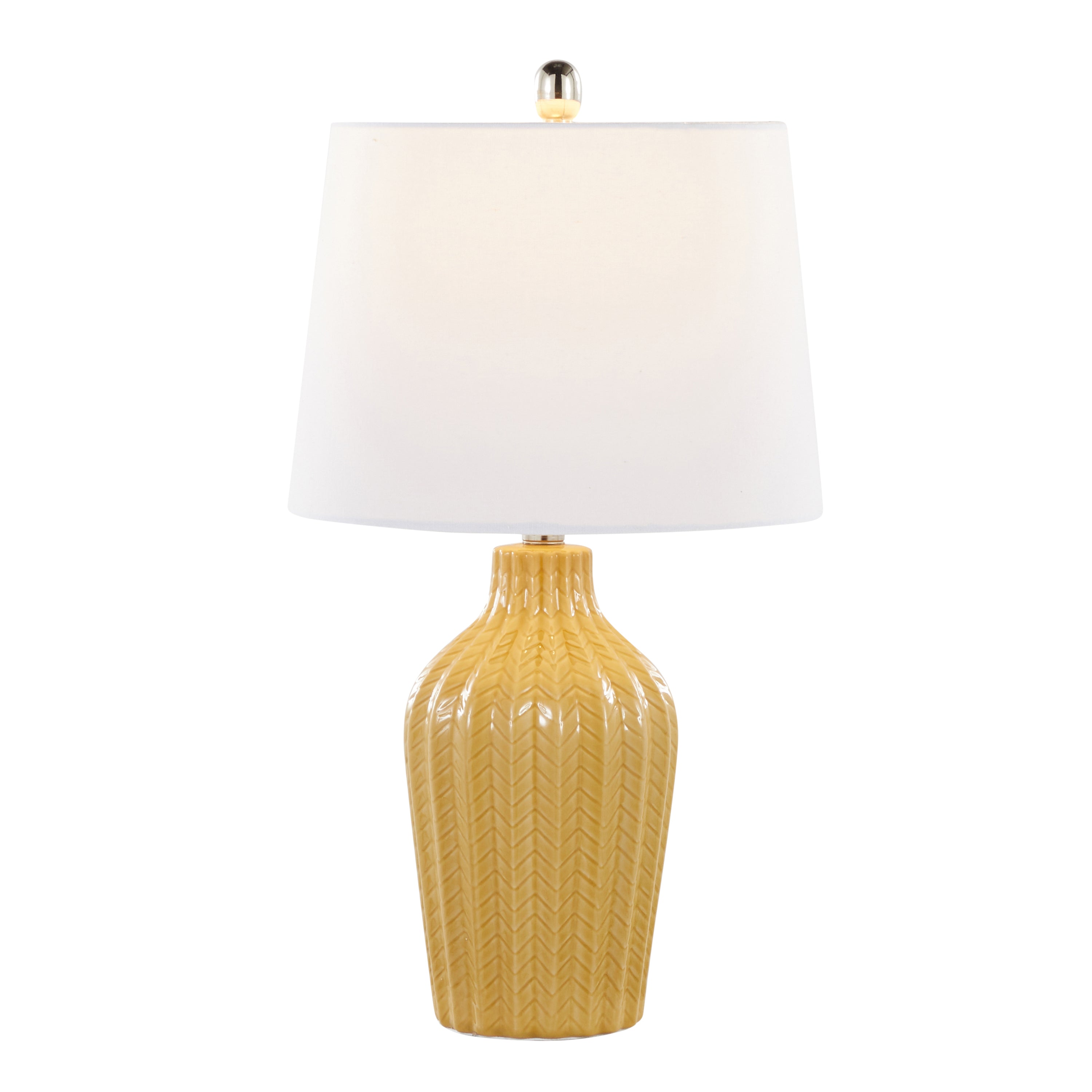 Confetti 23" Ceramic Table Lamp with White Linen Shade, Set of 2