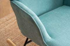 Ethereal Rocking Chair with Recessed Arms and Wingback