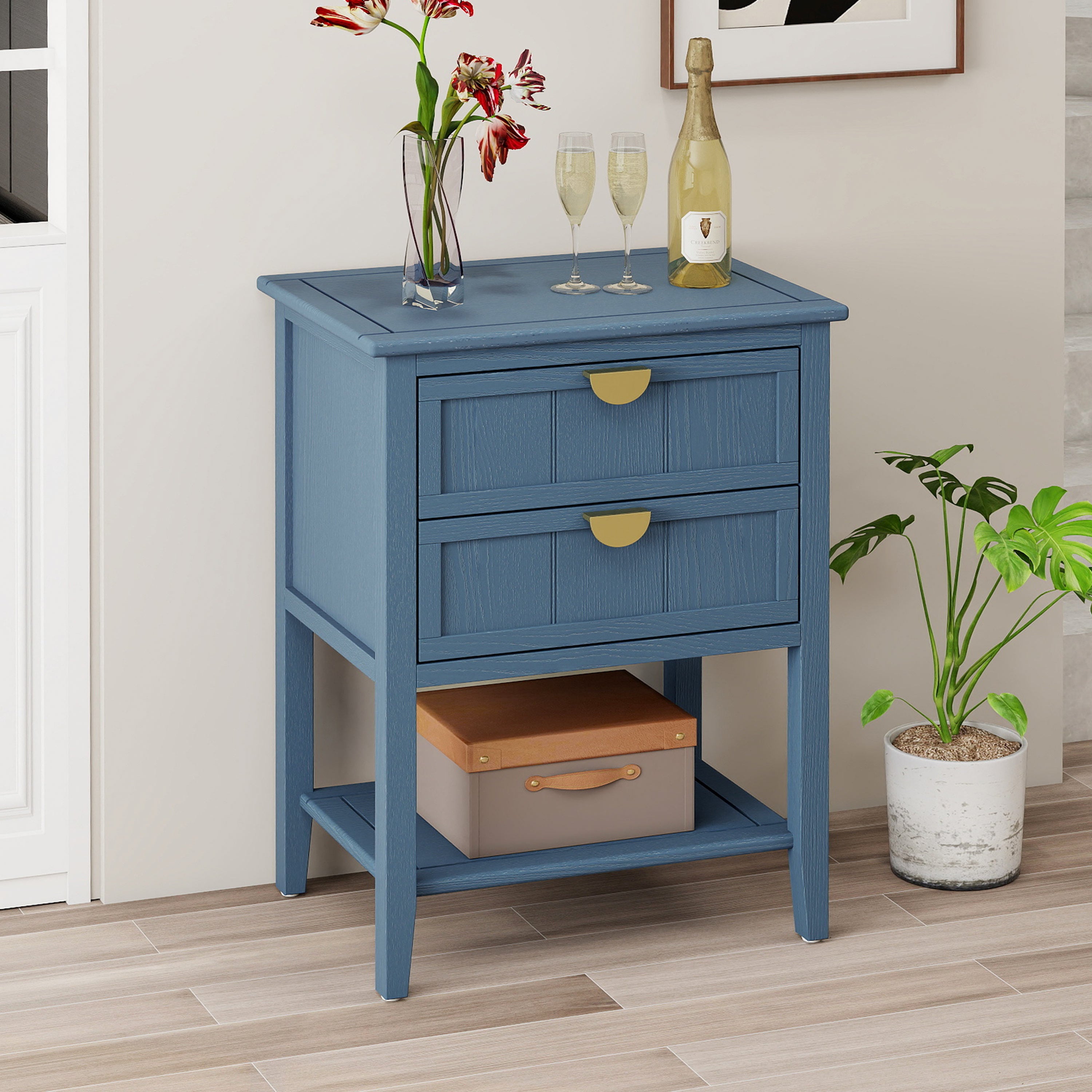 2 Drawer Side Table