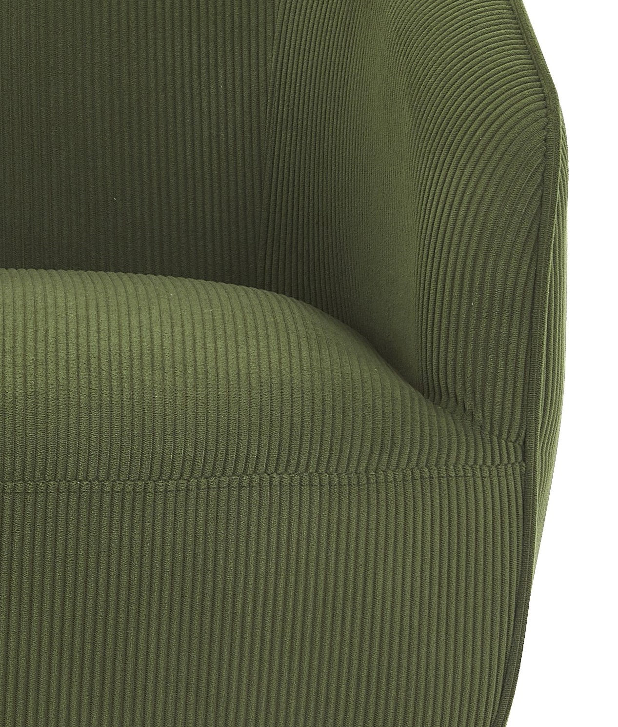 Corduroy Accent Chair with Gold Metal Legs, Modern Upholstered Armchair, Comfy Barrel Chair for Living Room Bedroom