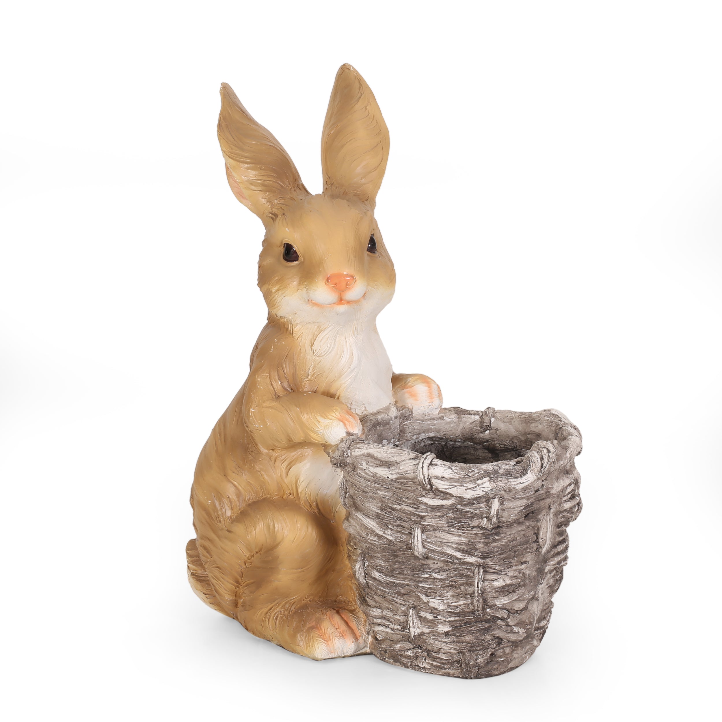 9.5" Outdoor Magnesium Oxide Rabbit Planter