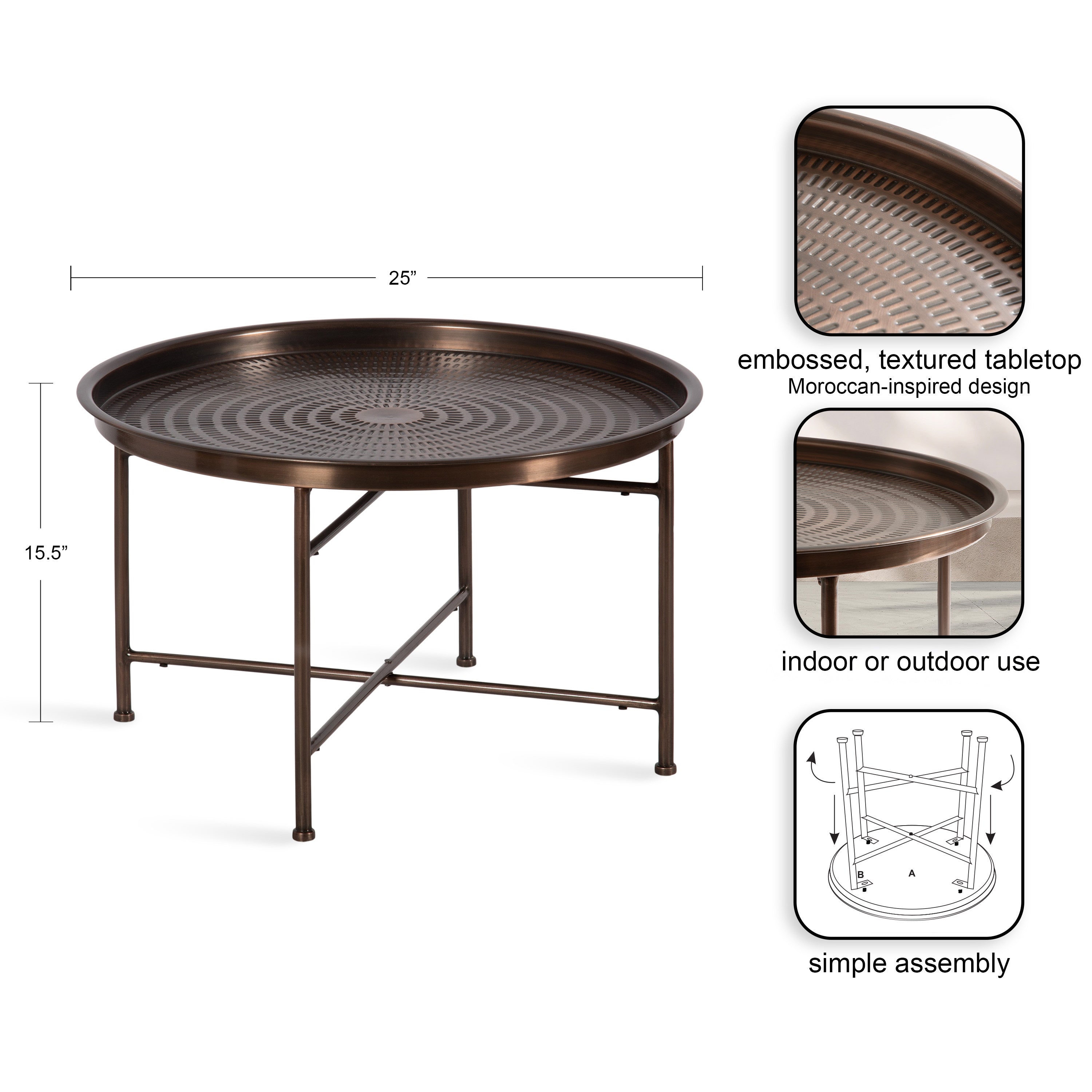 Mahdavi Round Metal Coffee Table