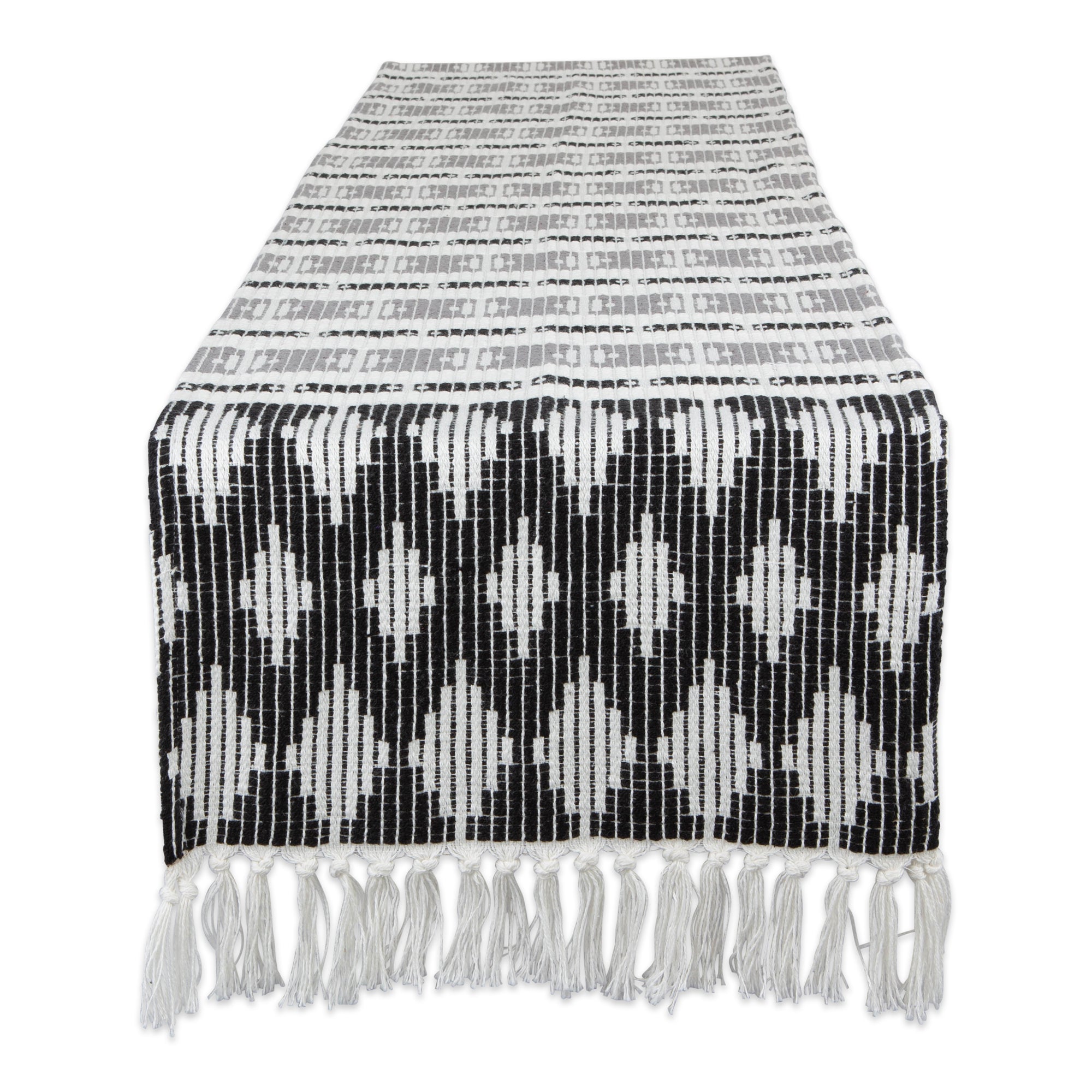 Black/Gray Colby Southwest Table Runner 15X72 - Table Runners