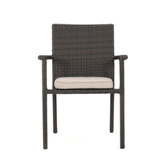 Blissful Outdoor Dining Chair with Cushion and Rattan Cover - Outdoor Dining