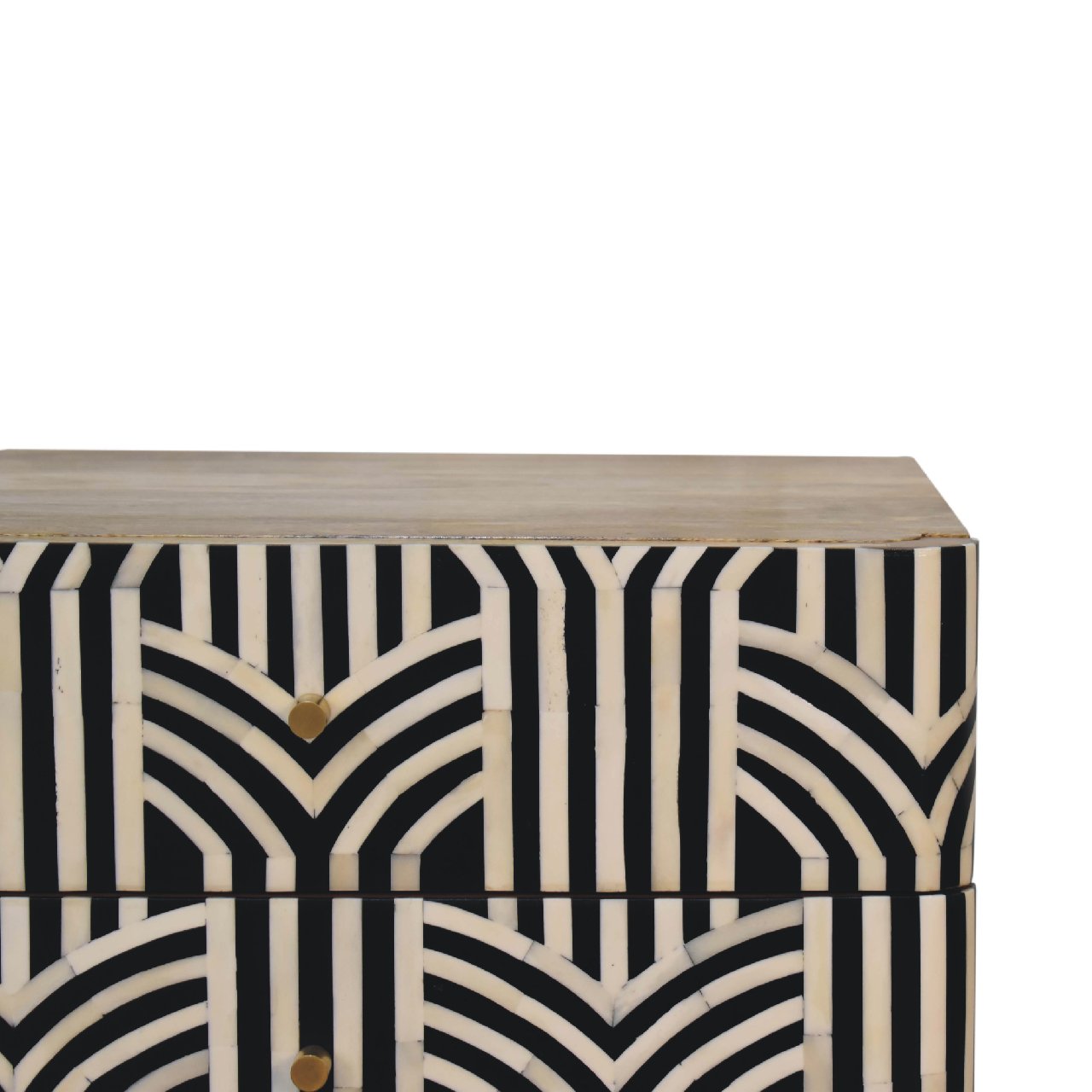 Blossom Bone Inlay Bedside with 2 Drawers - Nightstands