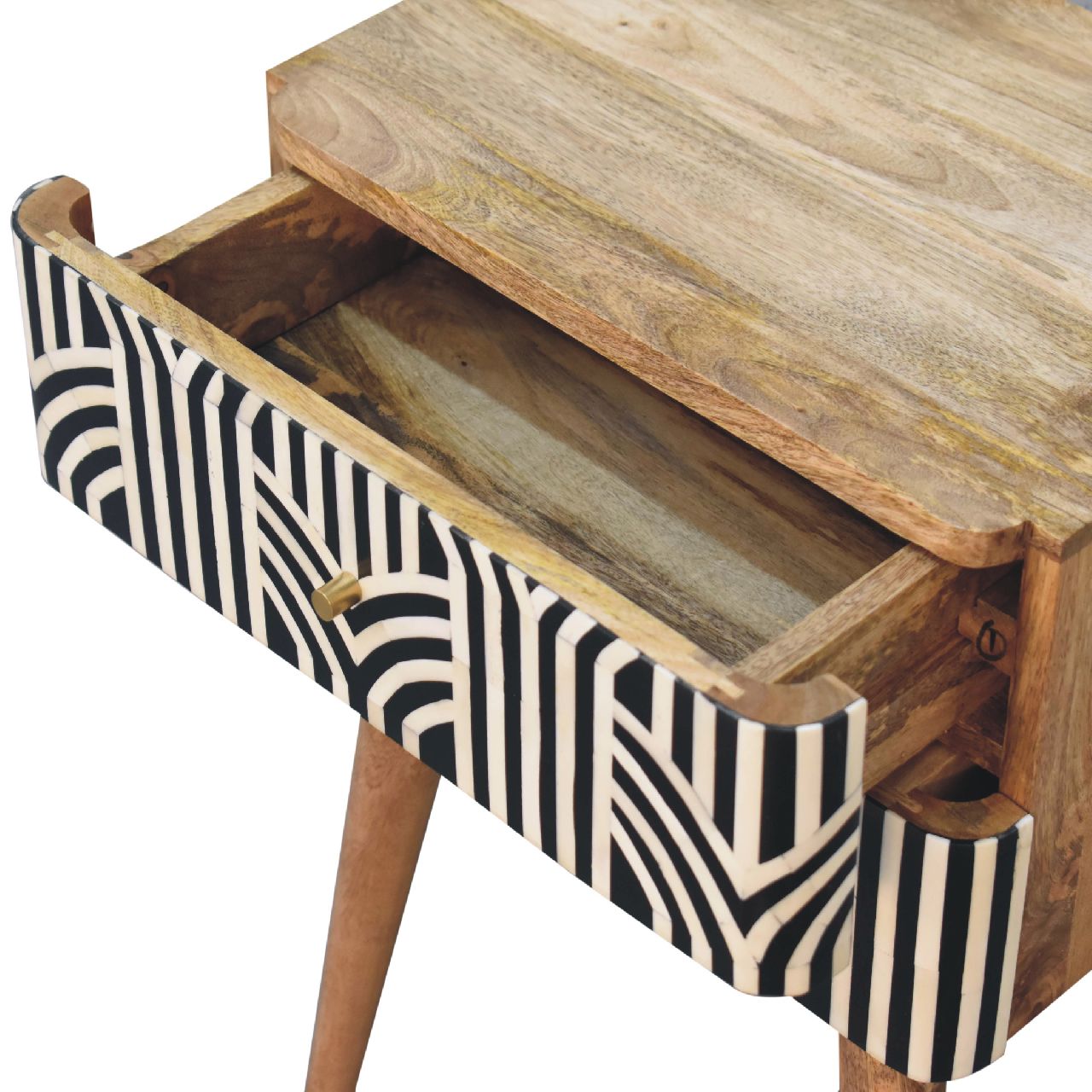 Blossom Bone Inlay Bedside with 2 Drawers - Nightstands