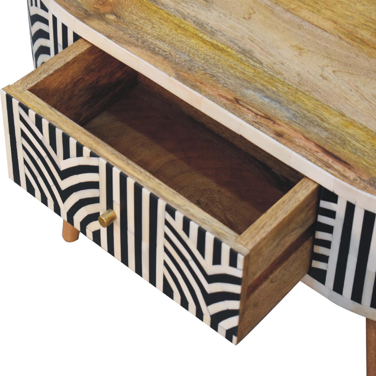 Blossomx Bone Inlay Coffee Table with 2 Drawers - Coffee Tables