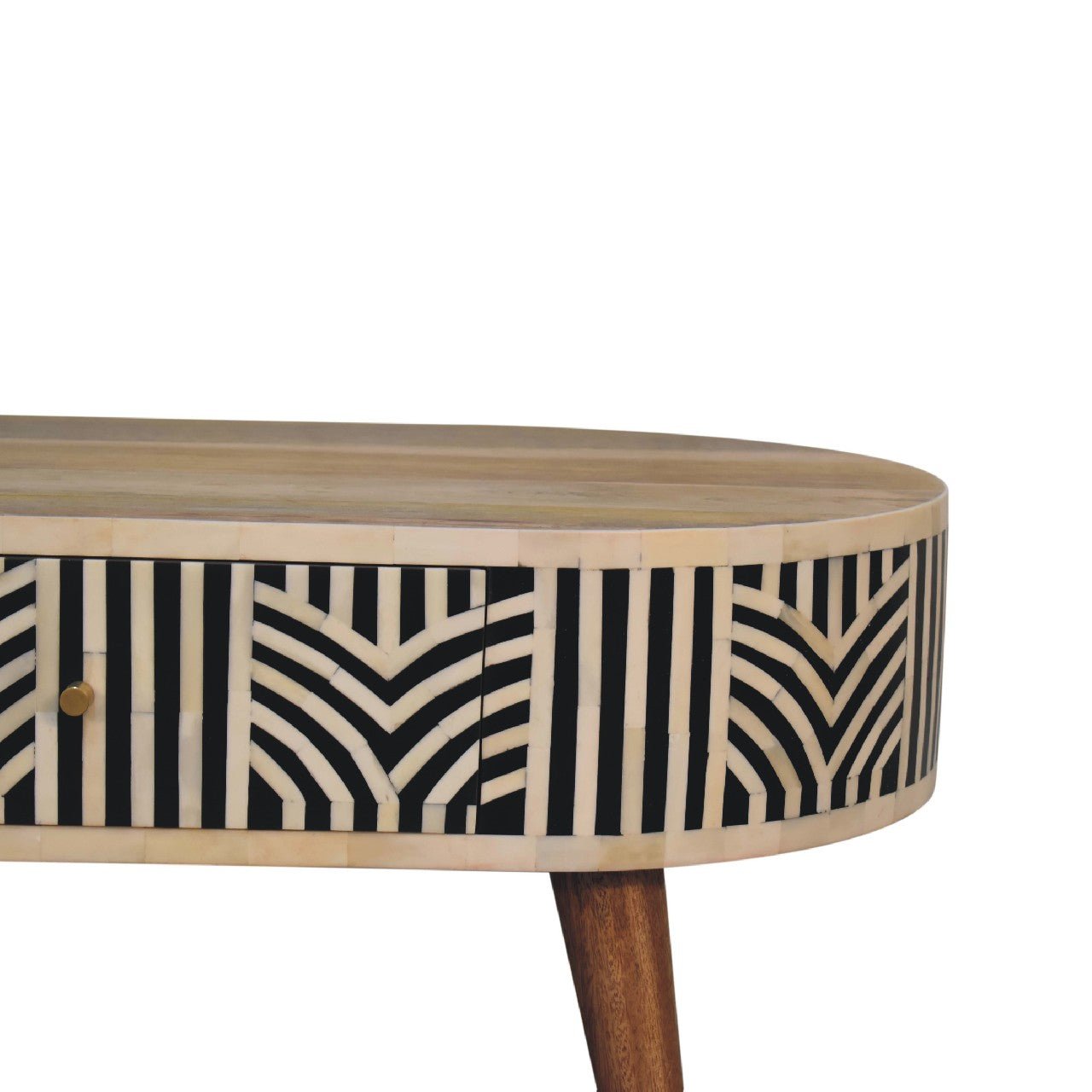 Blossomx Bone Inlay Coffee Table with 2 Drawers - Coffee Tables