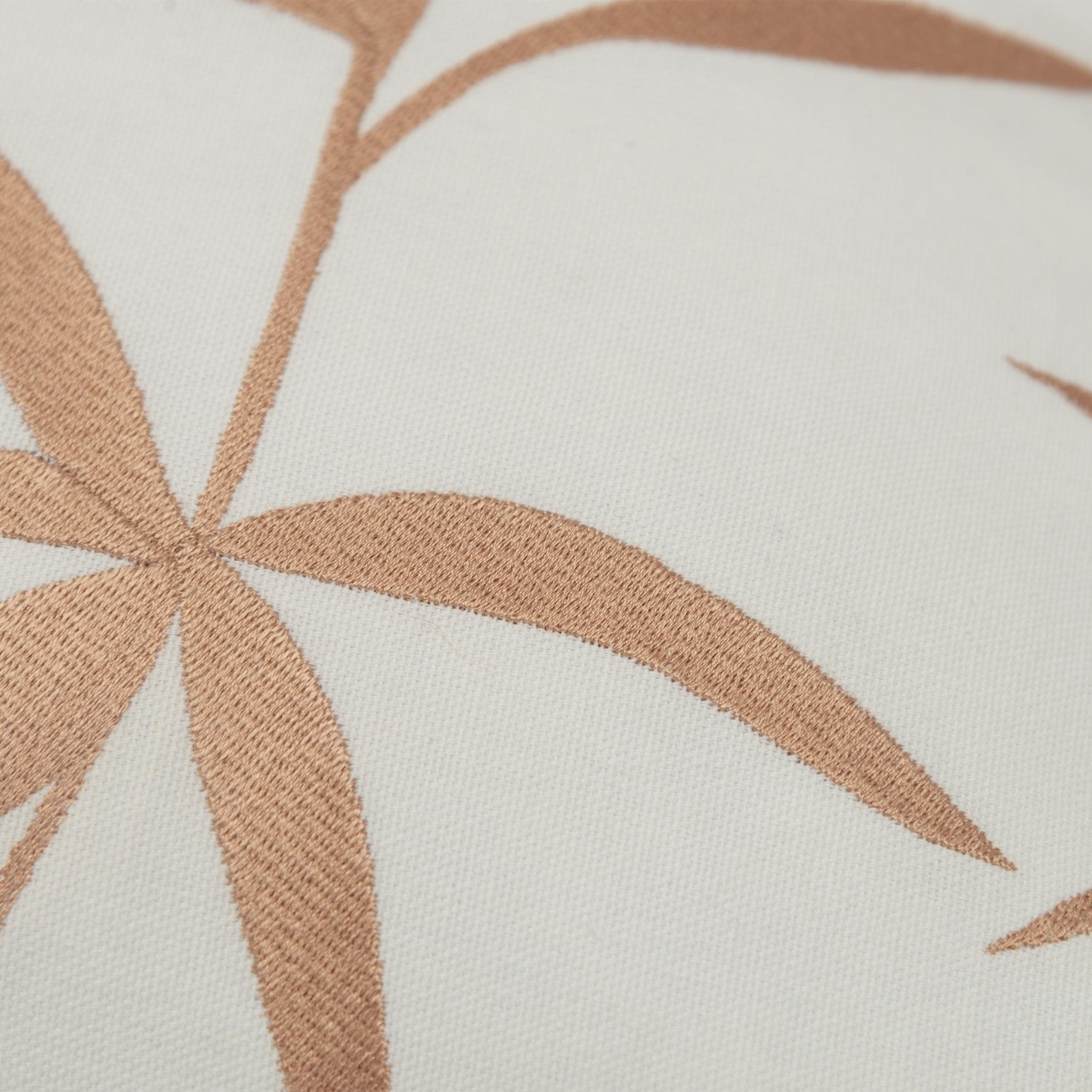 Botanical Leaf Embroidered Square Pillow - Square Pillows