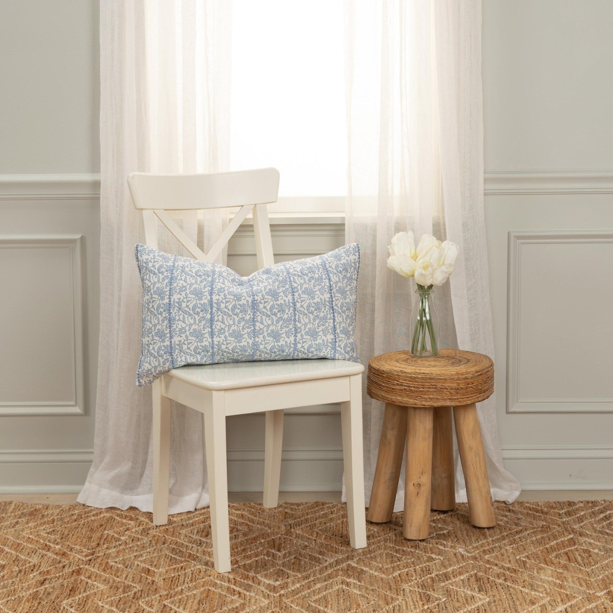Botanical Pattern Lumbar Pillow - Lumbar Pillows